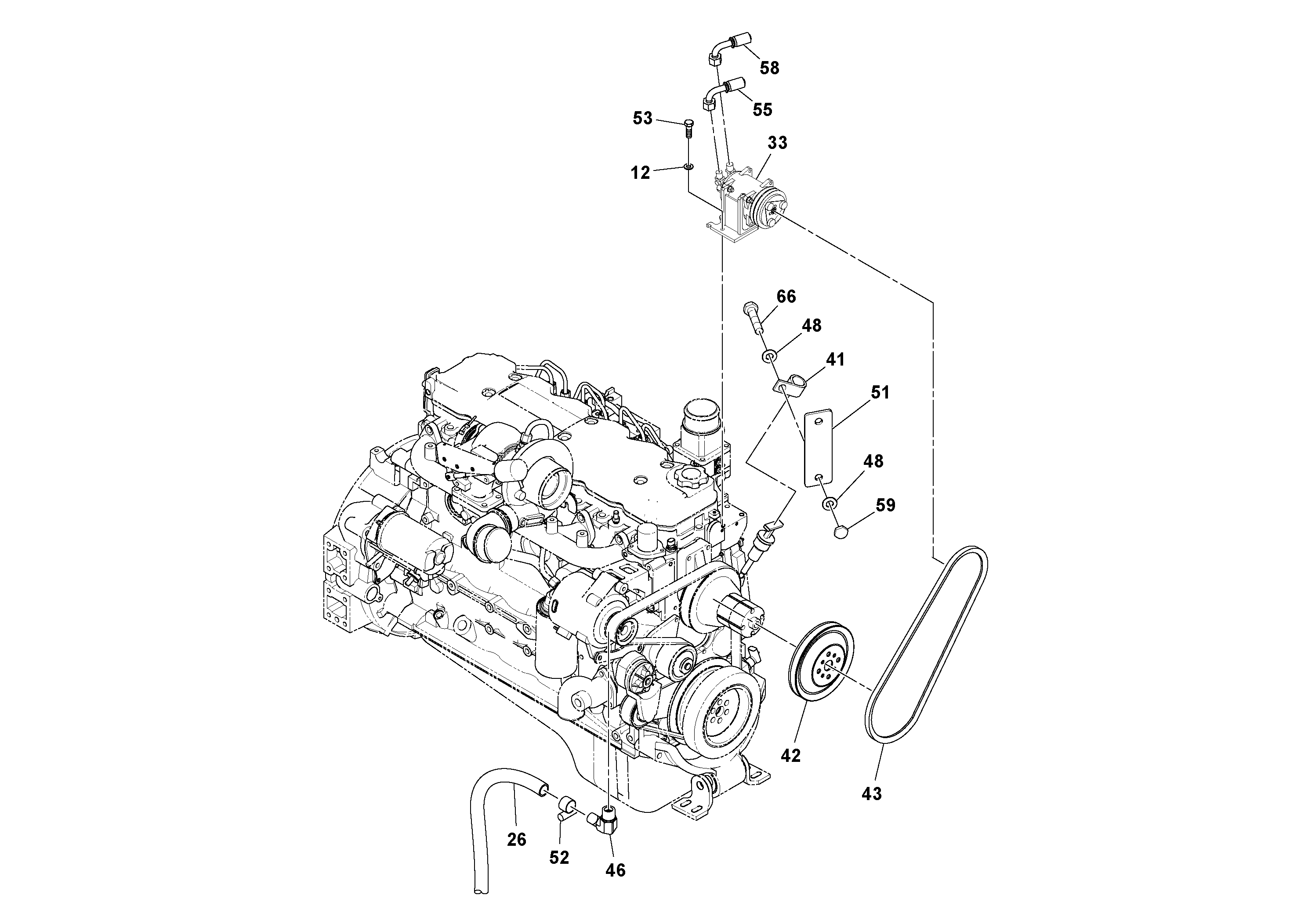 Water pump ger RM58962226 VOLVO