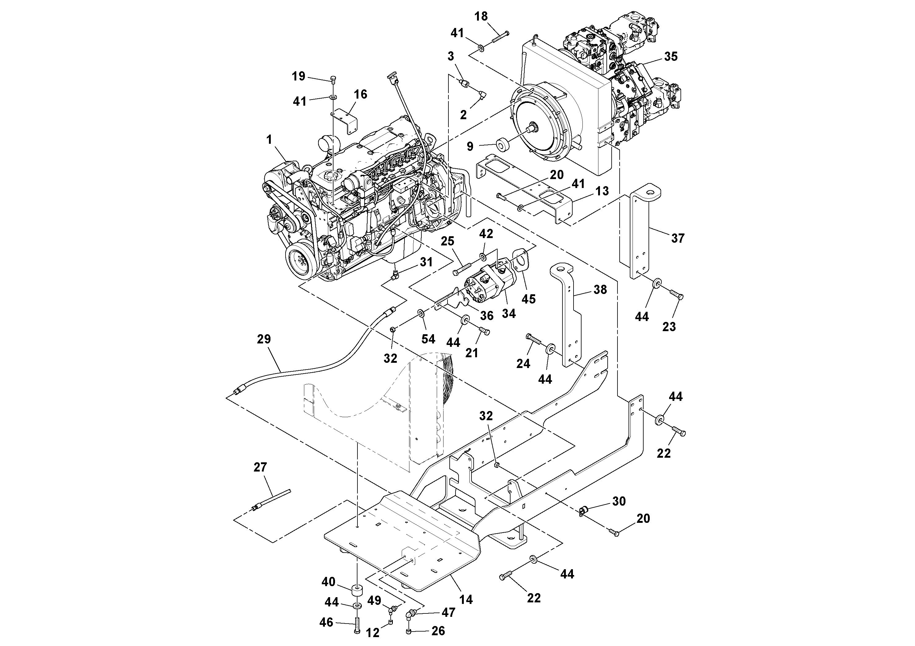 Timing gear casing RM13339130 VOLVO