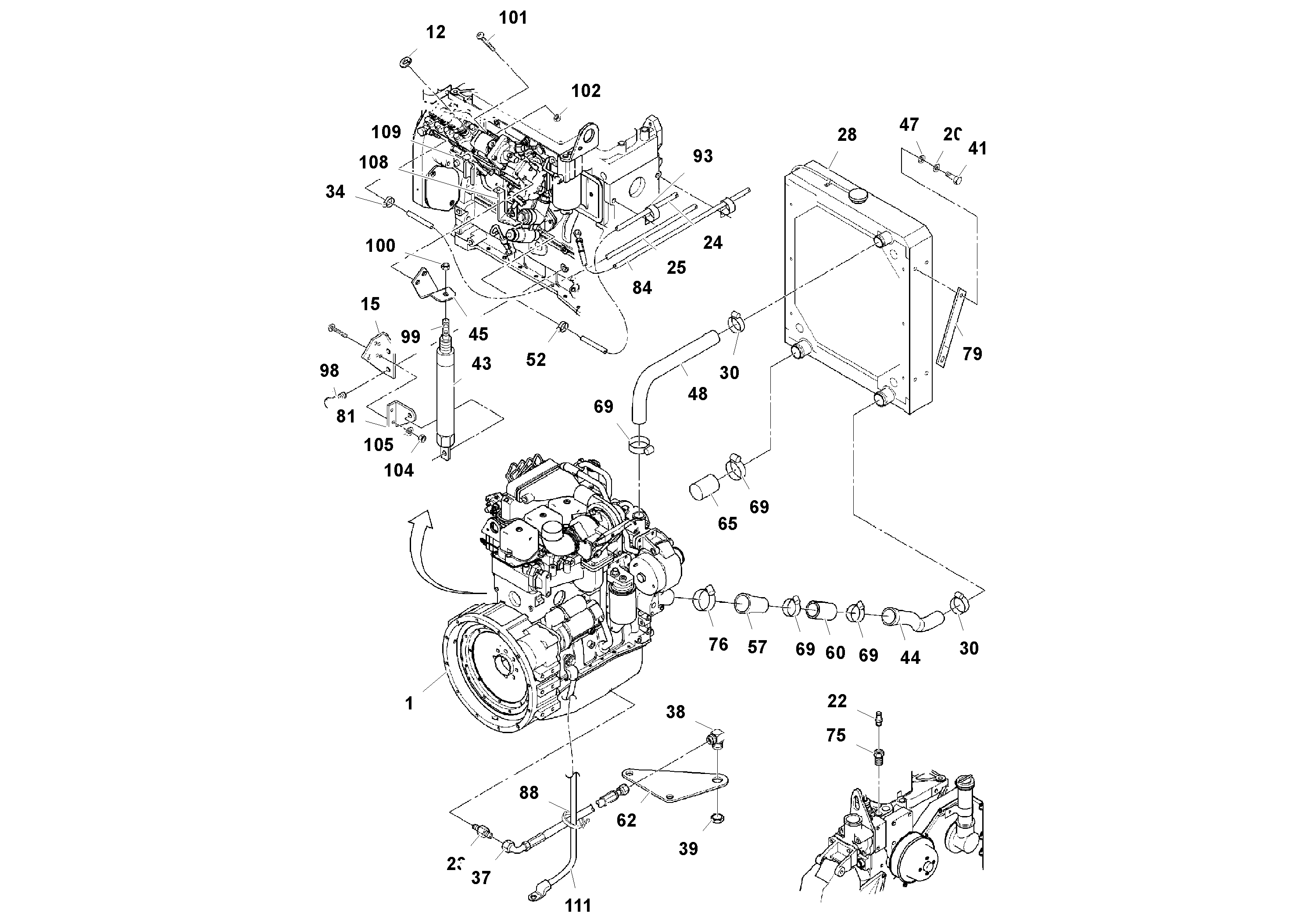 For upper engine part RM95995692 VOLVO