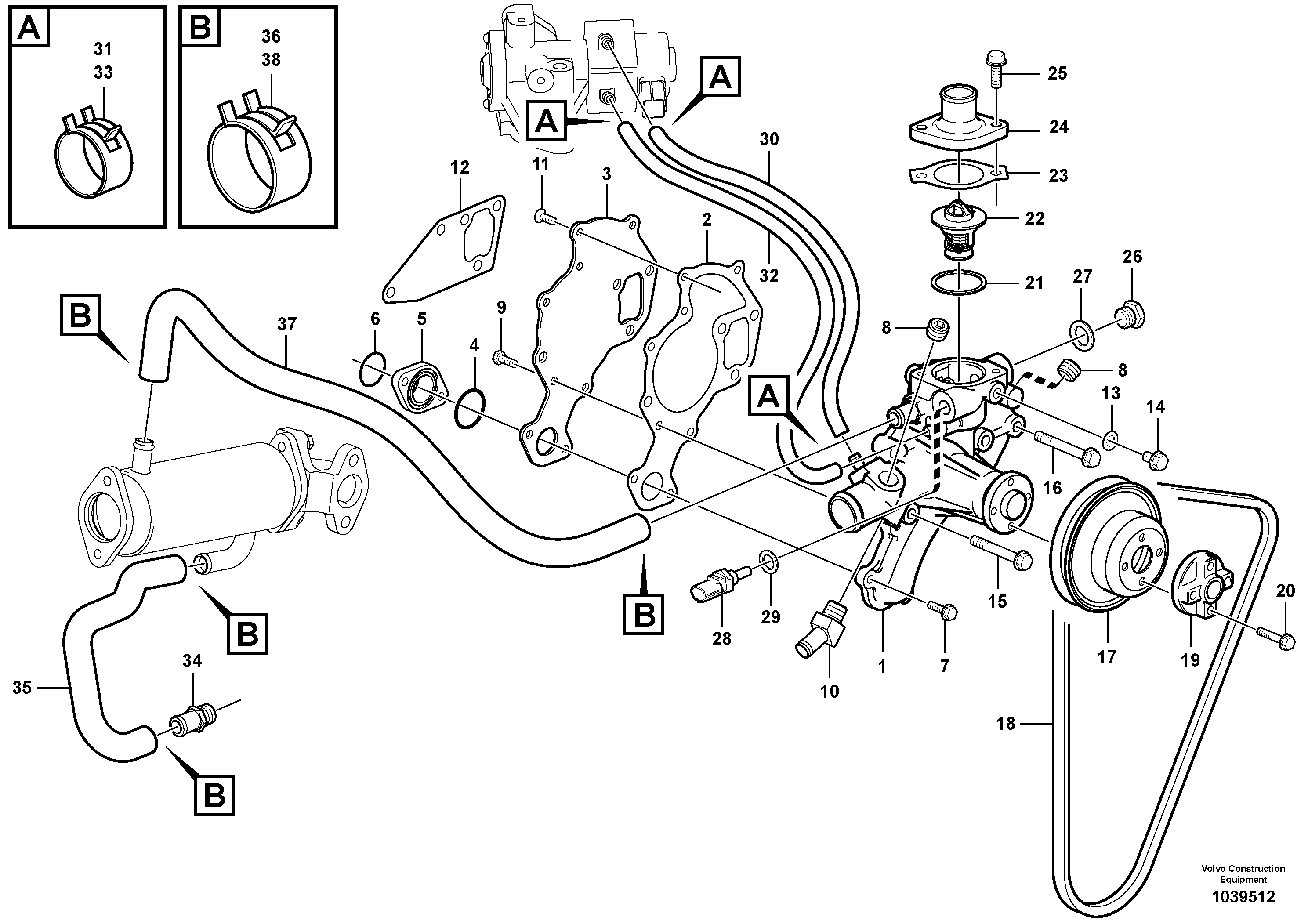 Fuel pipes, VOE15104170 VOLVO