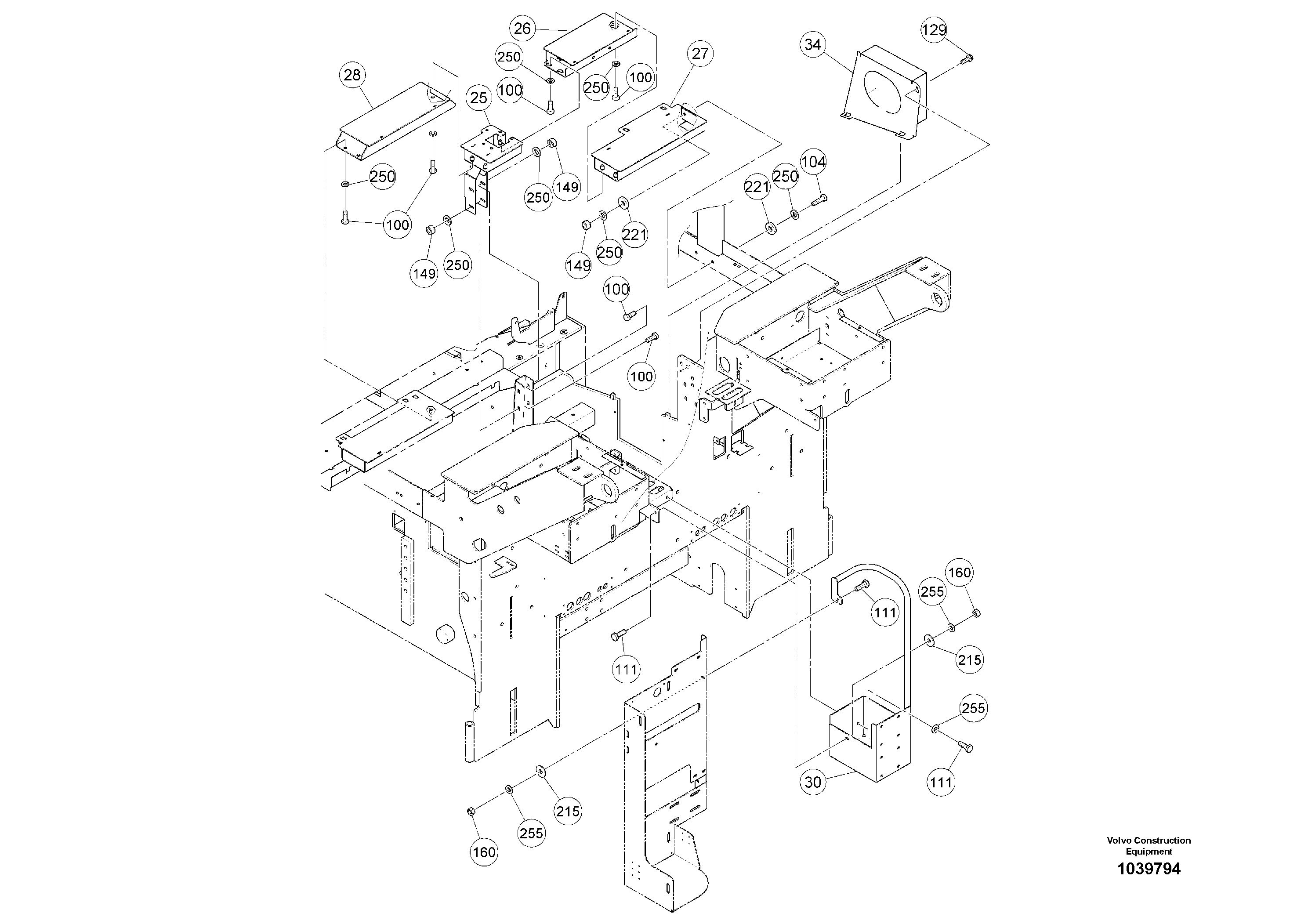 Mounting rail RM96713326 VOLVO