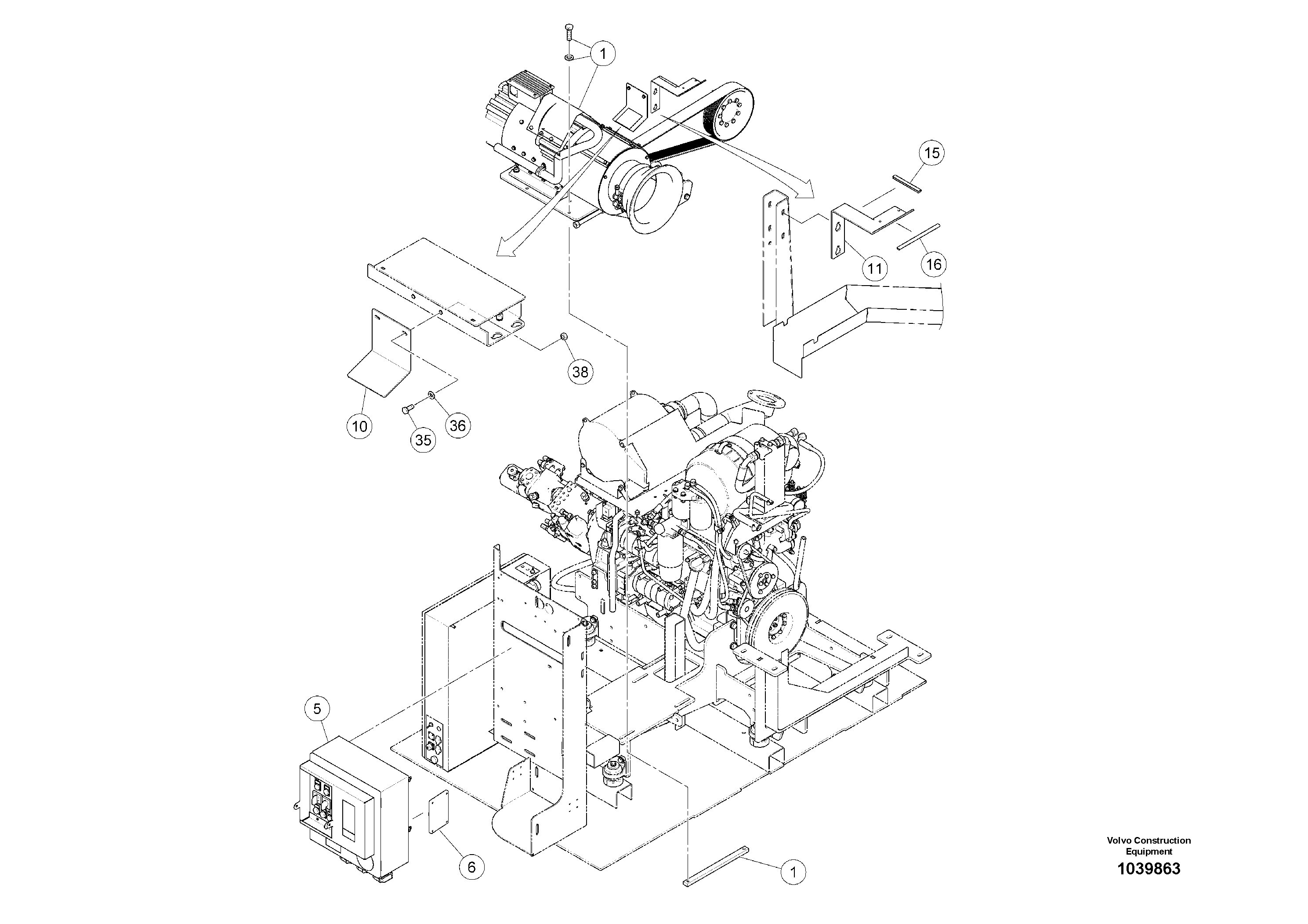 Balancer gasket RM80756554 VOLVO