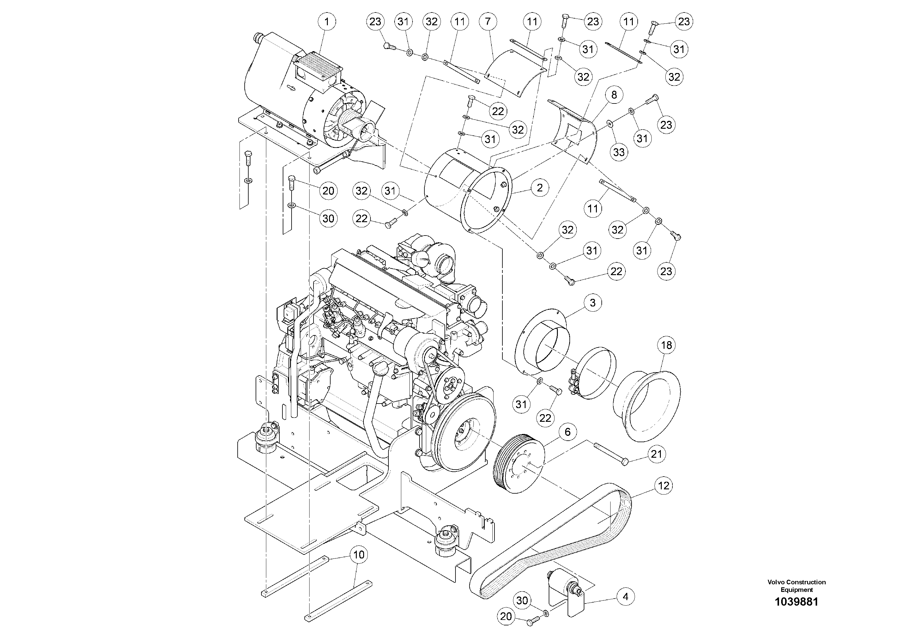 Seat frame RM80734239 VOLVO