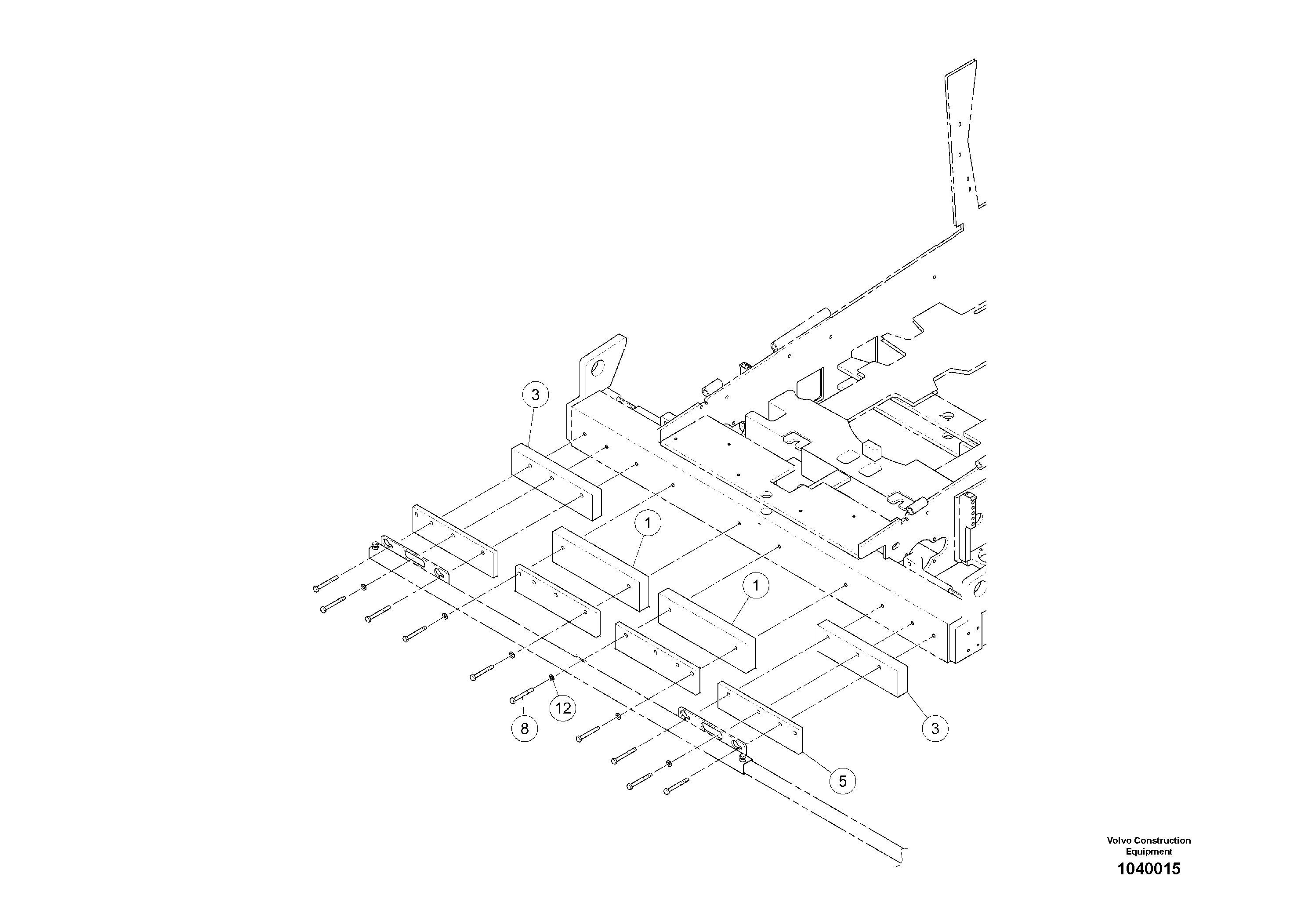 Mounting rail RM96720693 VOLVO