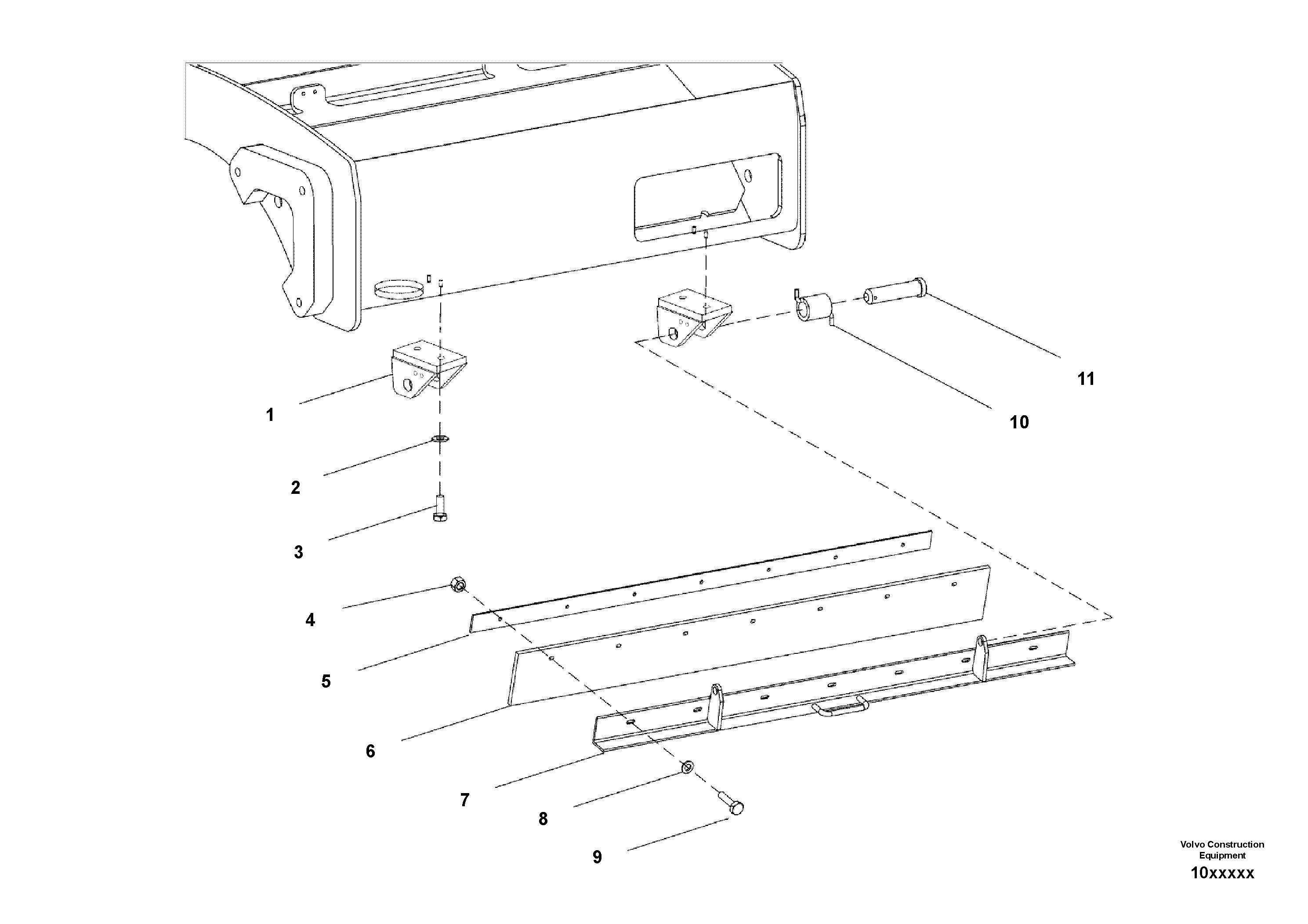 Mounting rail RM96705983 VOLVO
