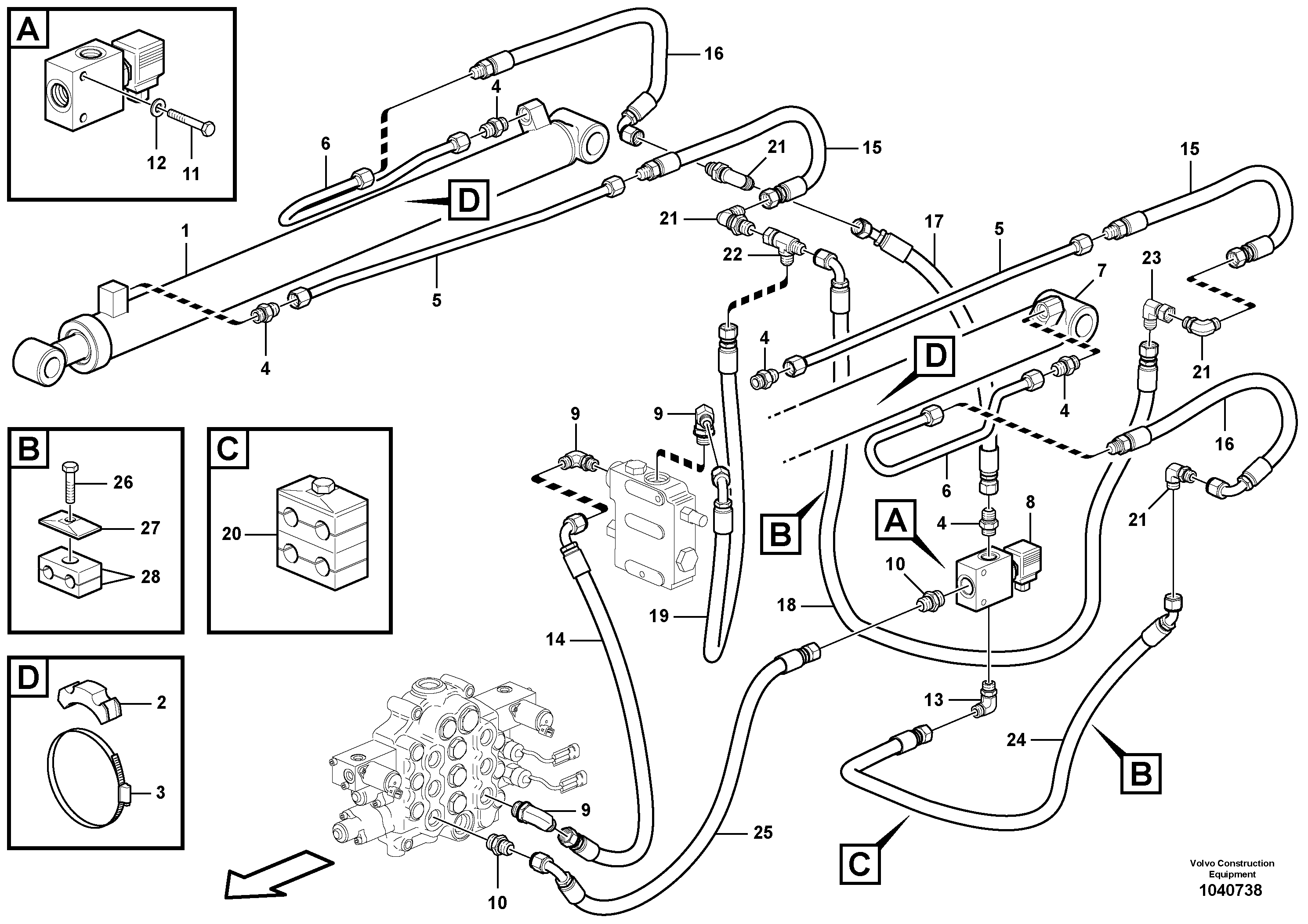 Timing gear casing VOE15624063 VOLVO