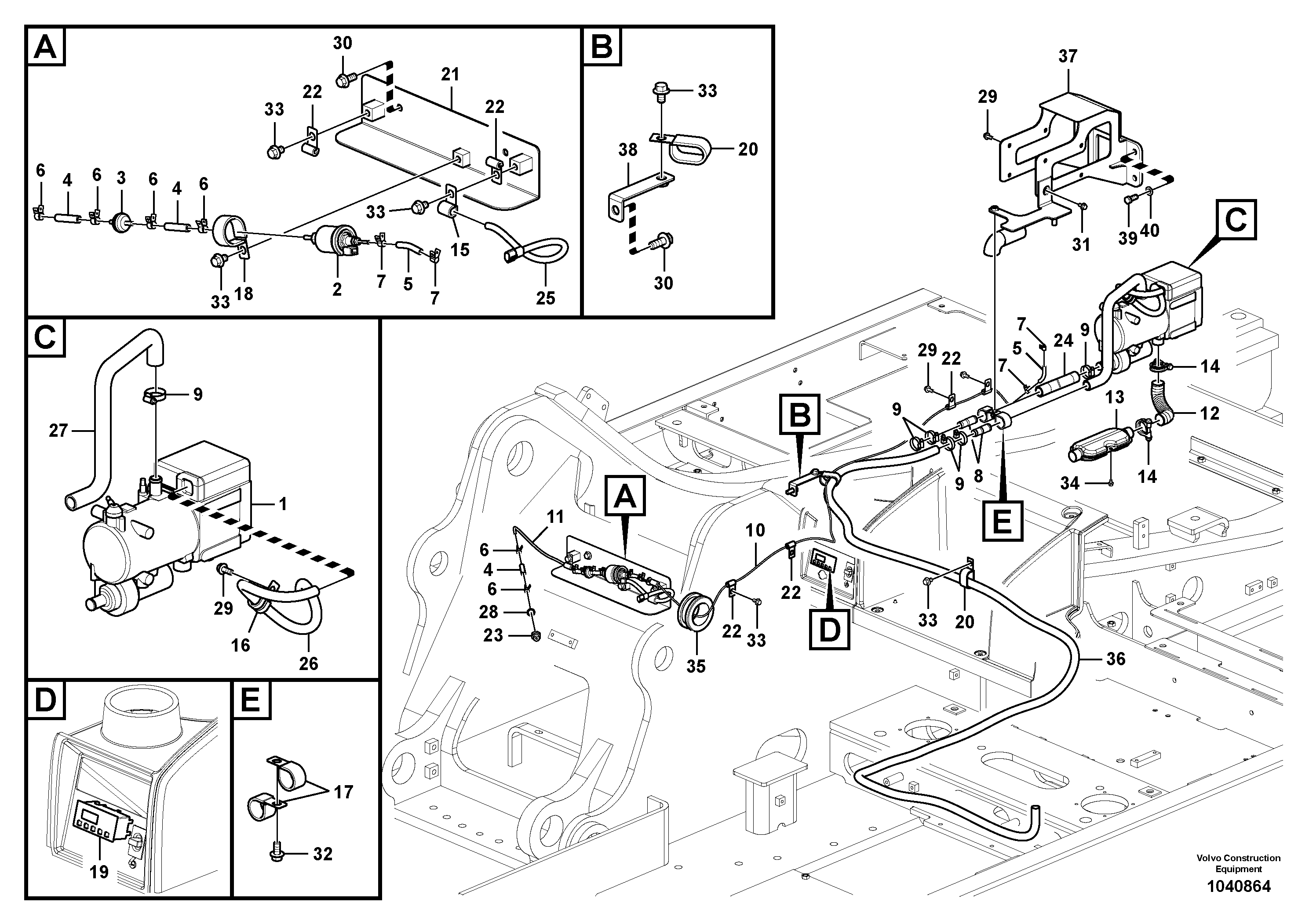 Seat frame RM/VOE14602239 VOLVO