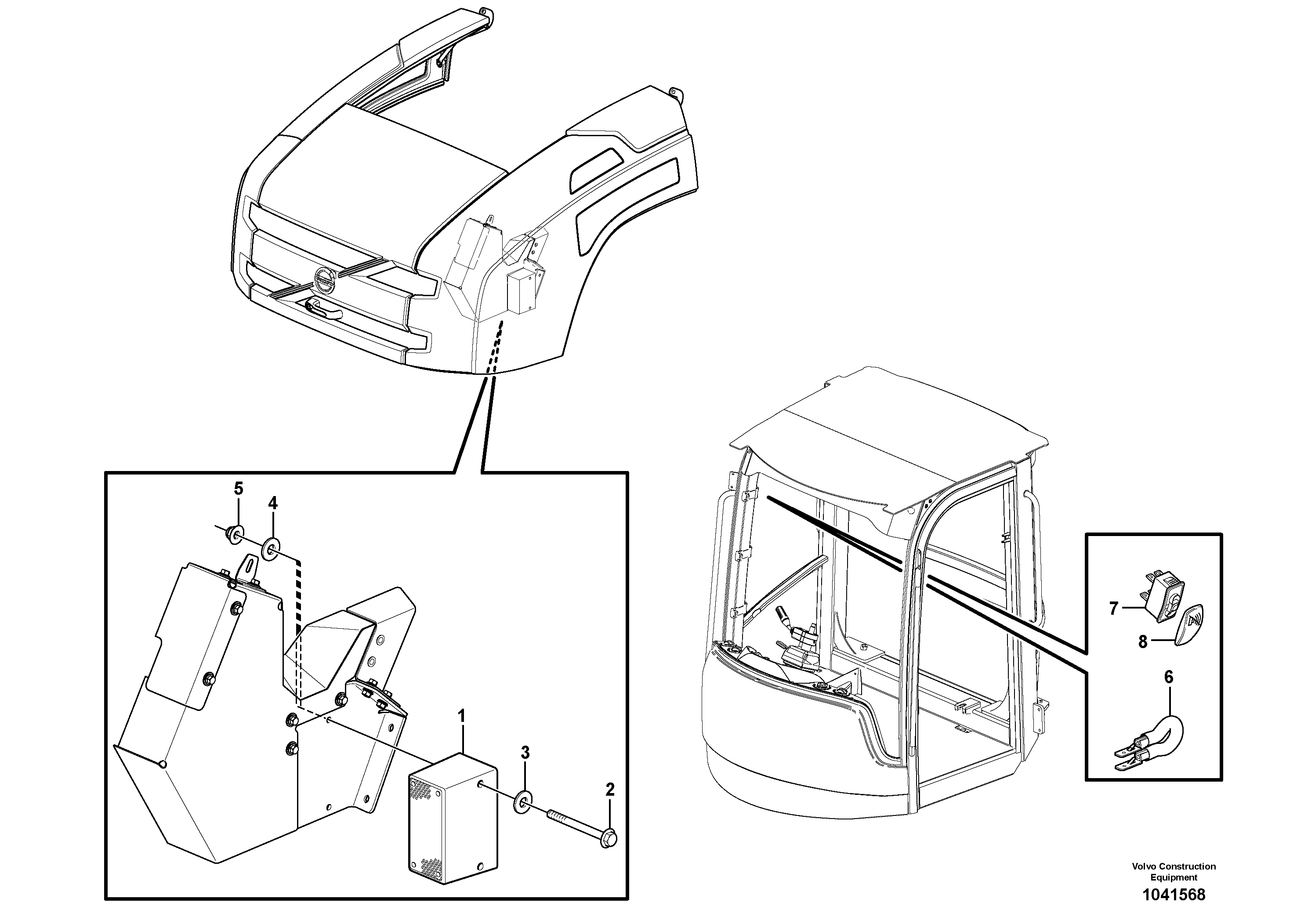 Electric cable VOE15205386 VOLVO