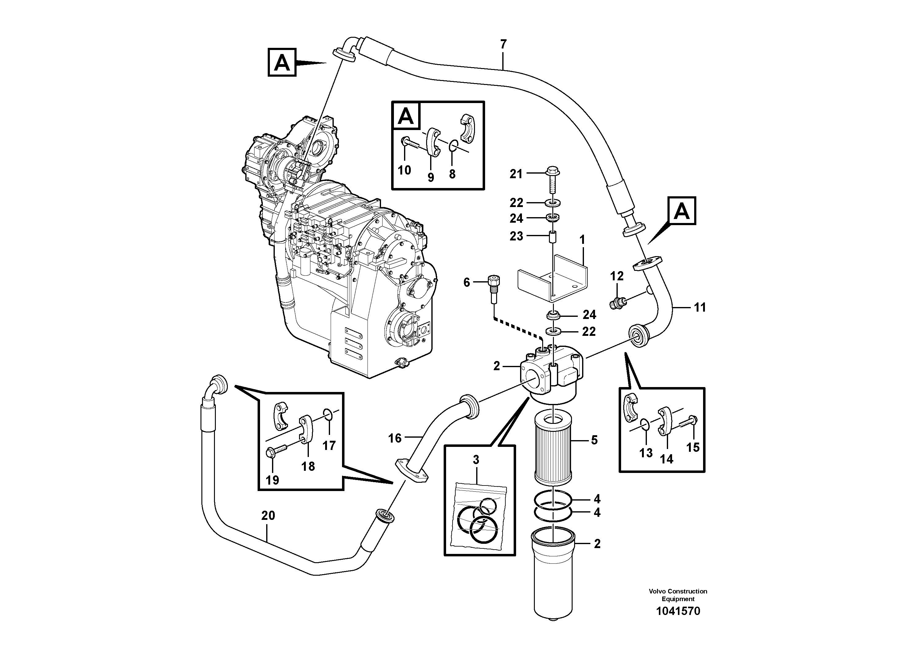 Timing gear casing TEL/VOE15023913 VOLVO