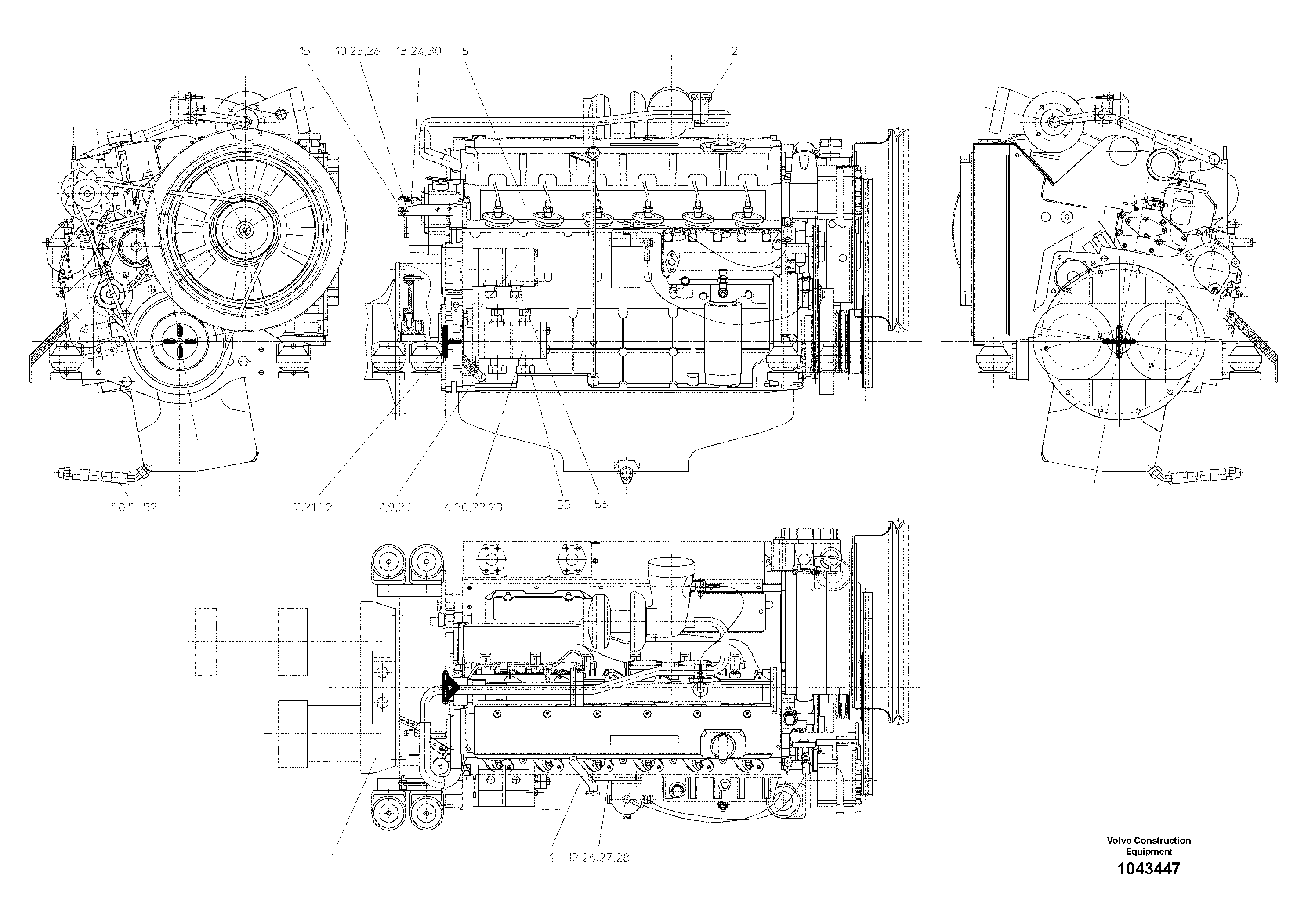 Tube assembly L.h. RM56275779 VOLVO
