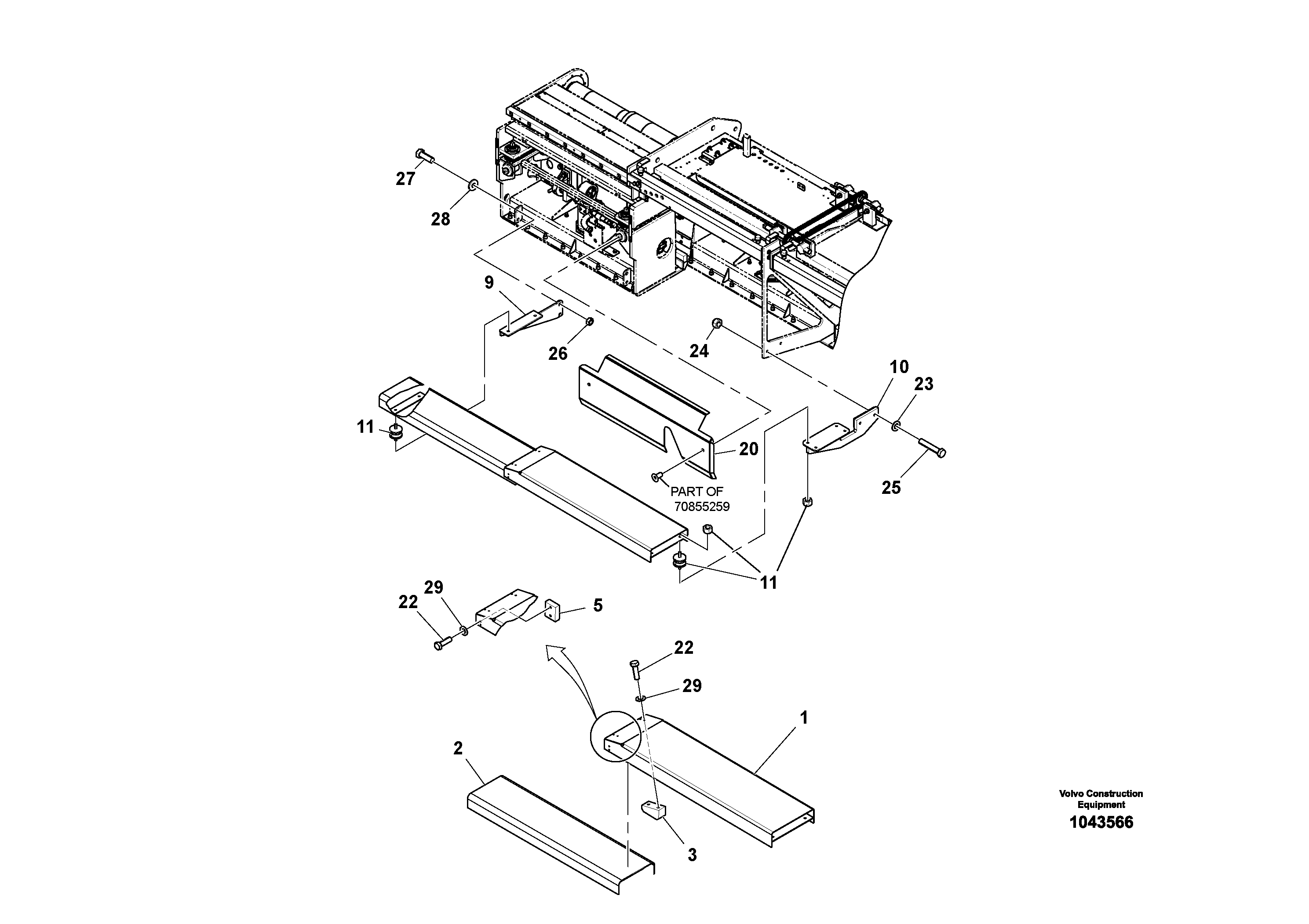 Рабочий фонарь, передний RM70871884 VOLVO
