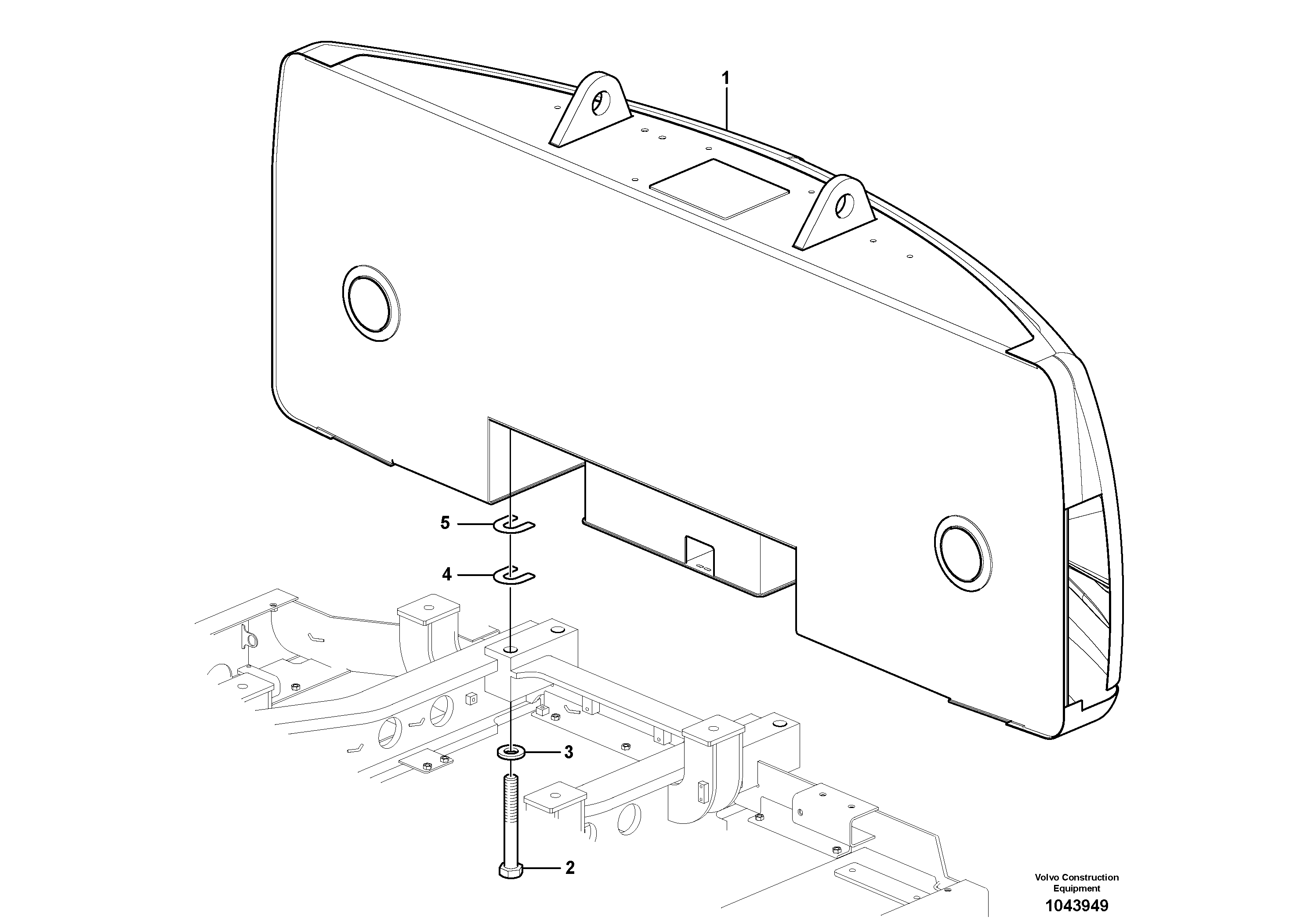 Mounting rail VOE990746 VOLVO