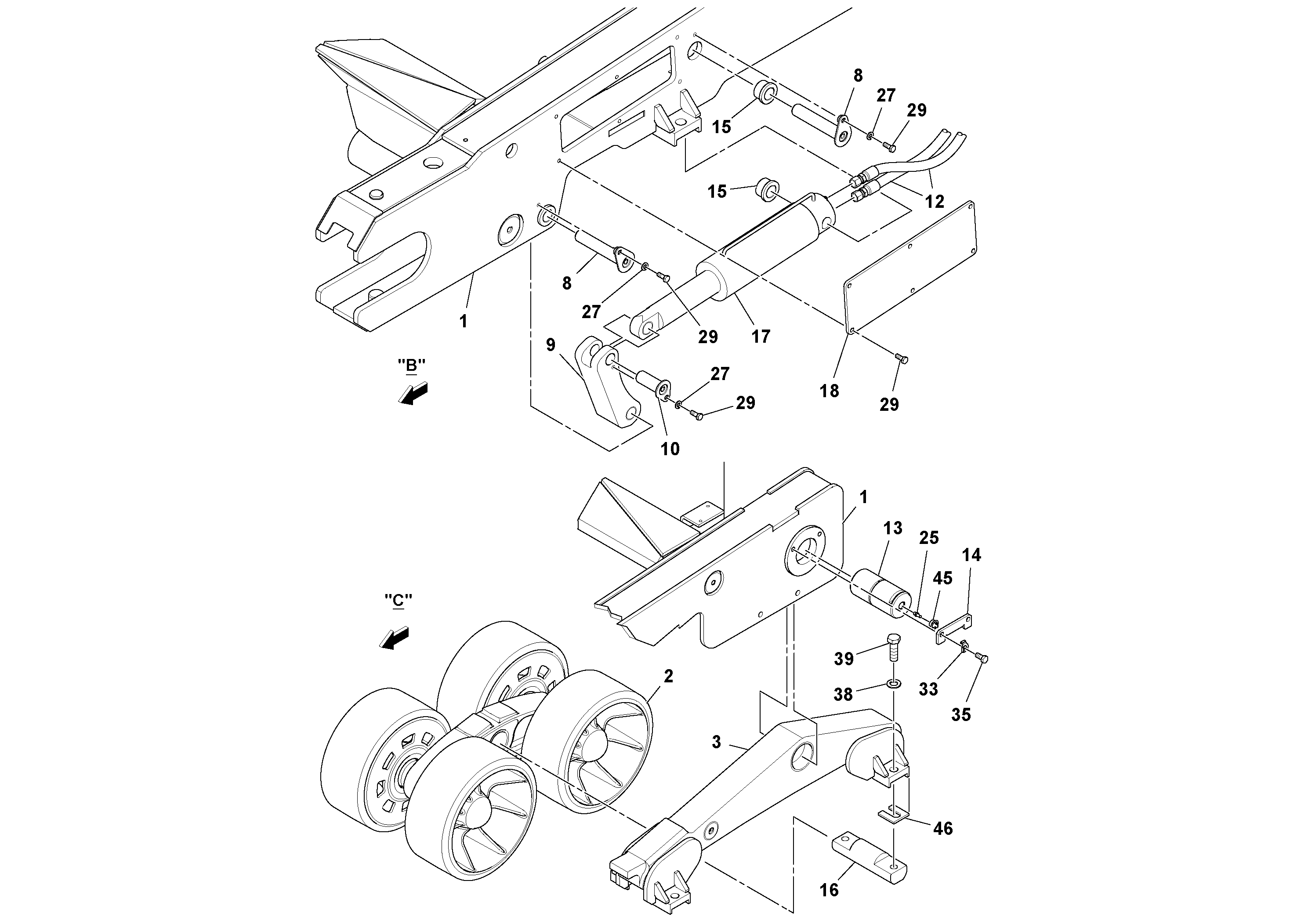 Seat frame RM/VOE12760778 VOLVO