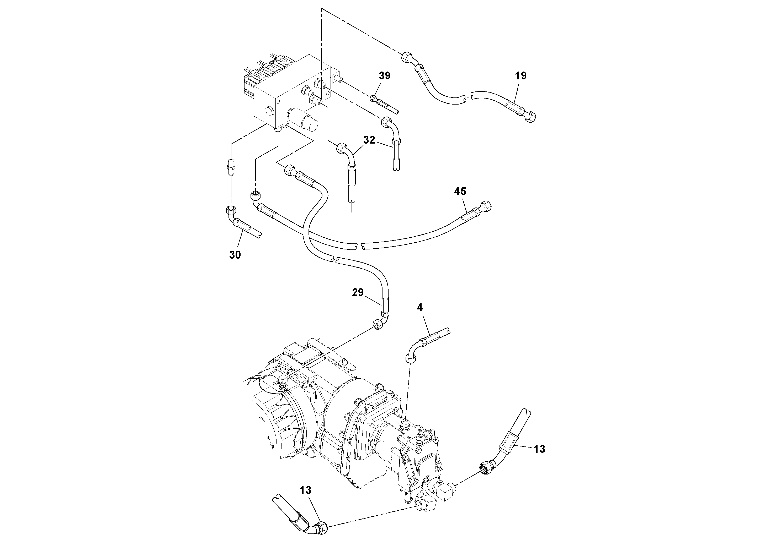 Hose assembly RM13106596 VOLVO