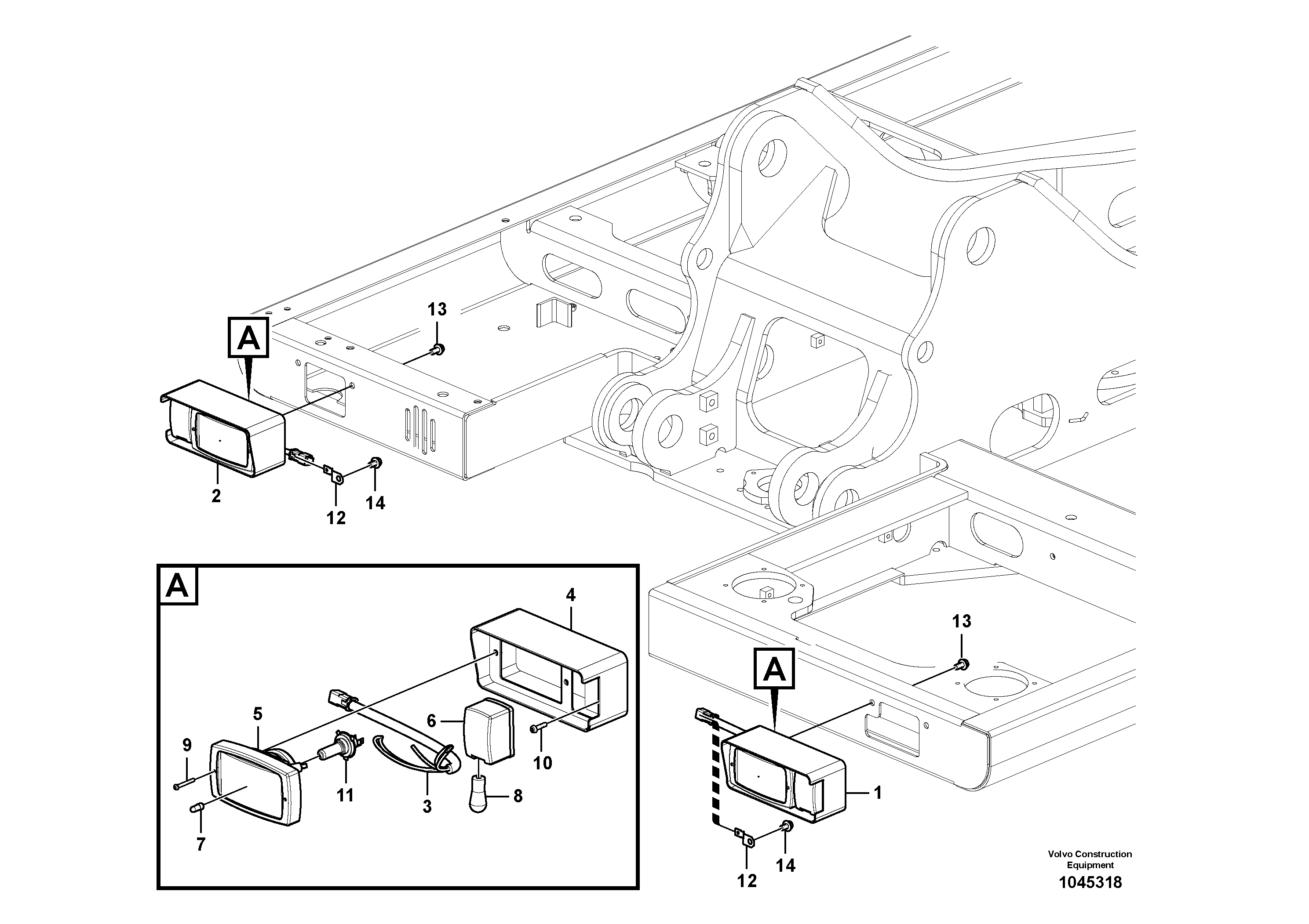 Seat frame VOE14530608 VOLVO