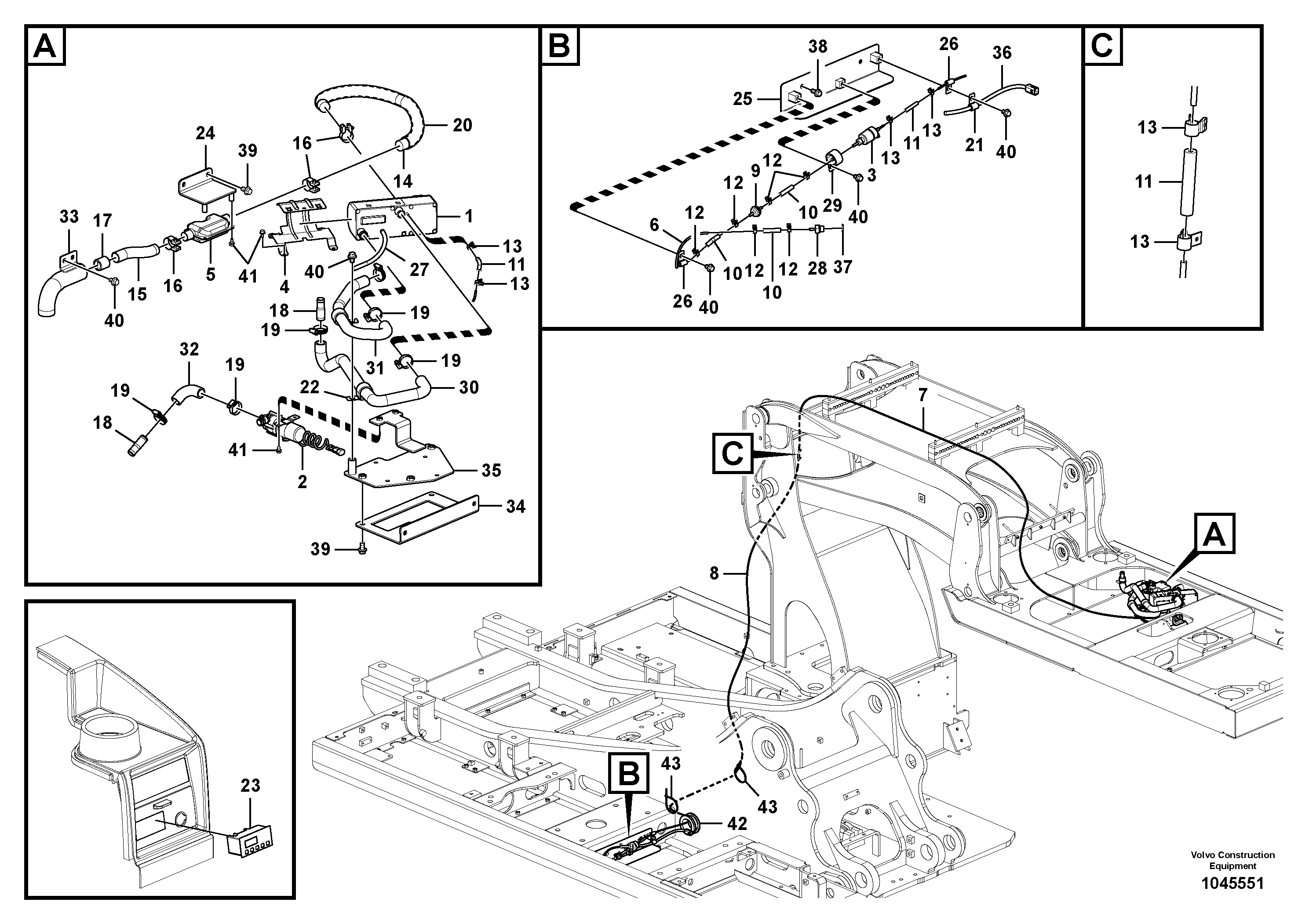 Cable,generator - VOE14351540 VOLVO