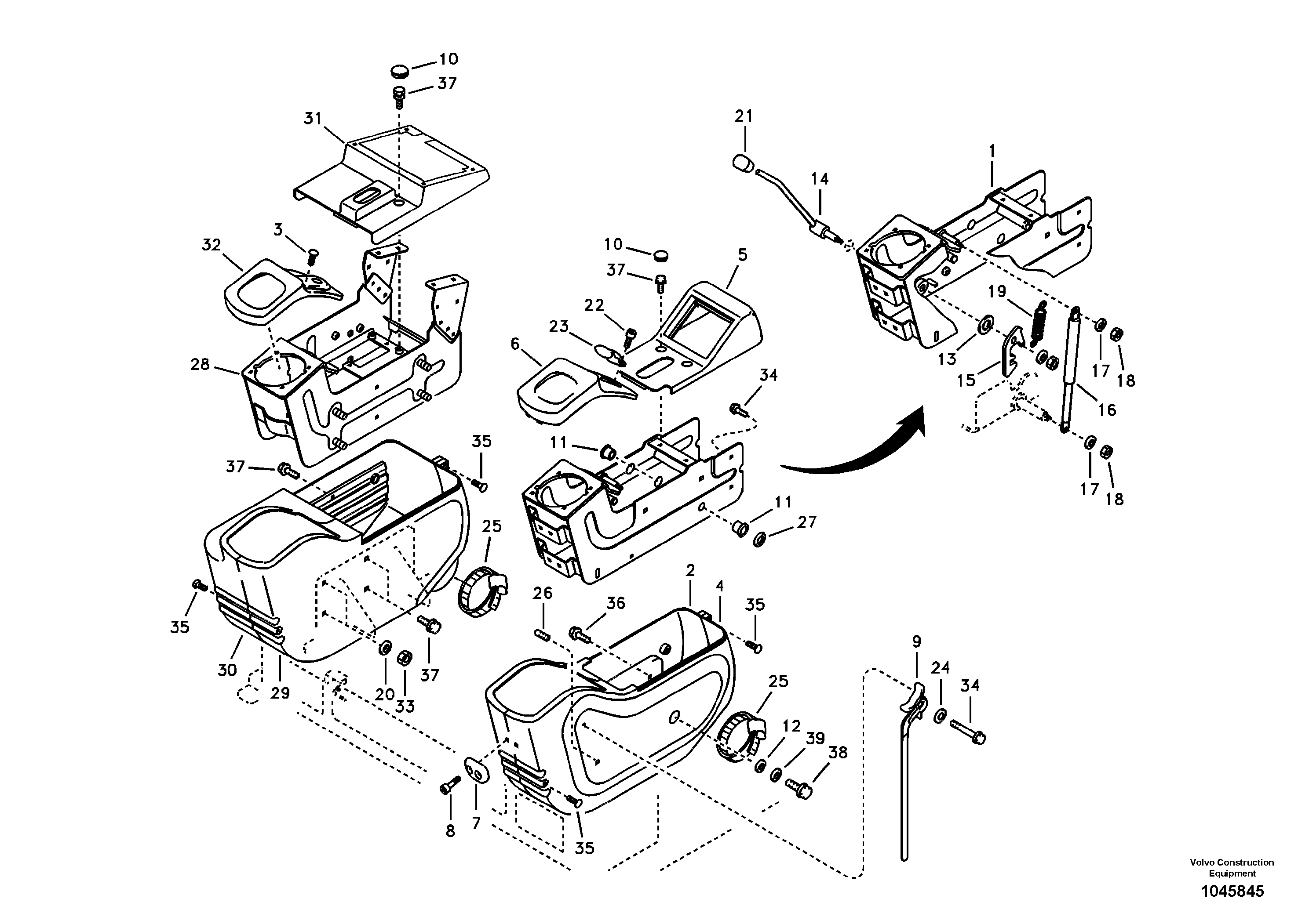 Cable harness,upper.s VOE14518097 VOLVO