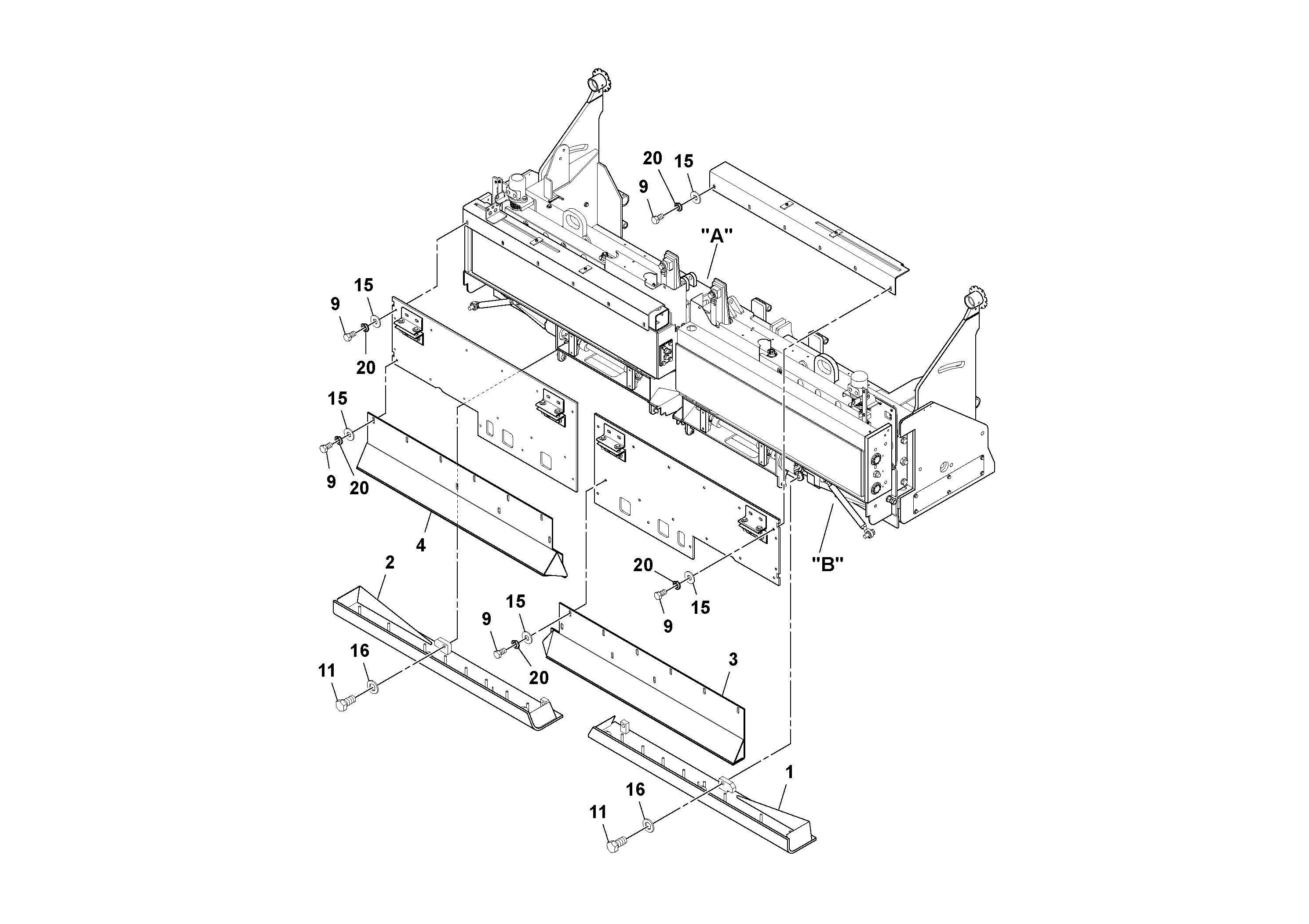 Mounting rail RM95654307 VOLVO
