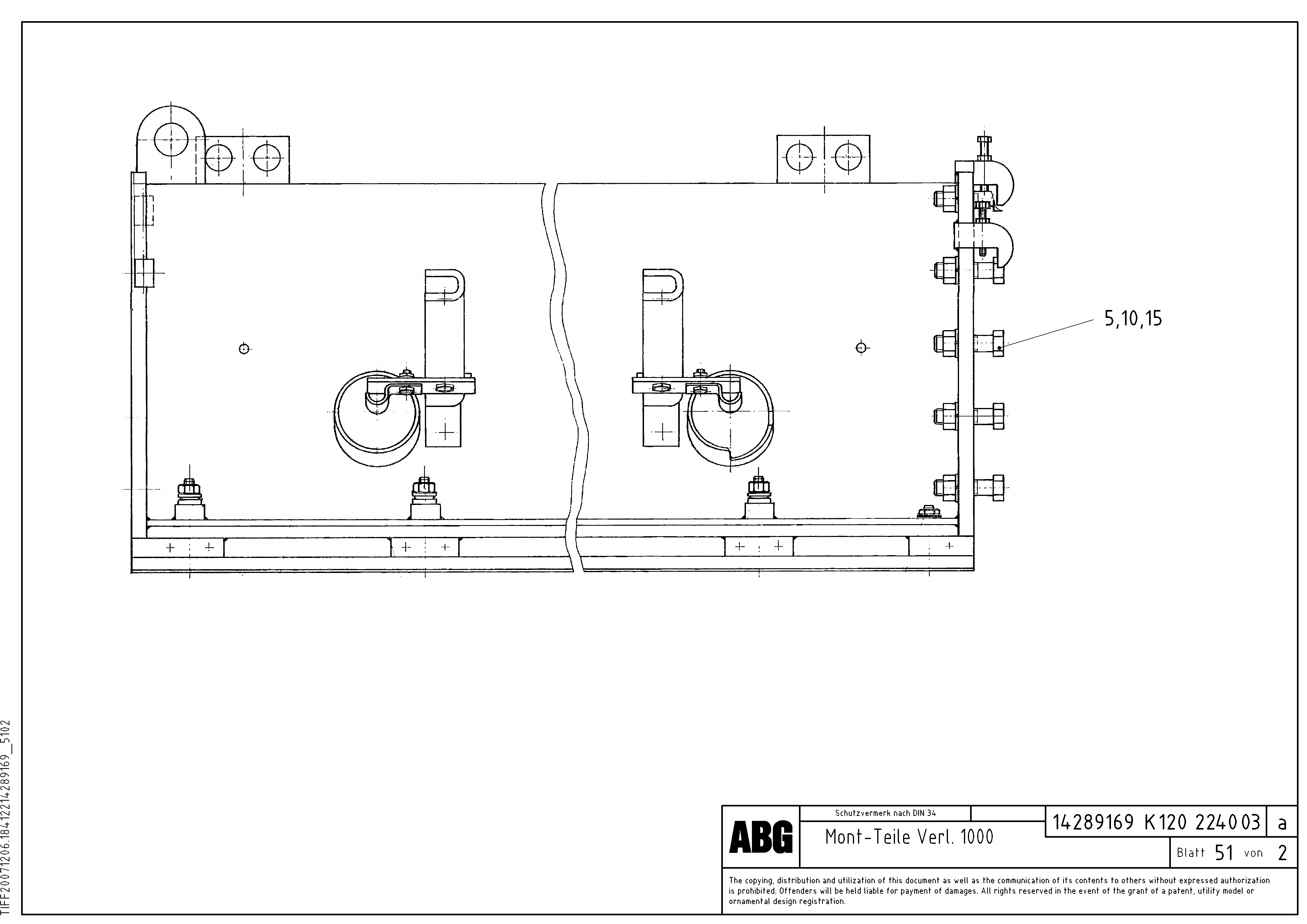 Mounting rail RM96722251 VOLVO