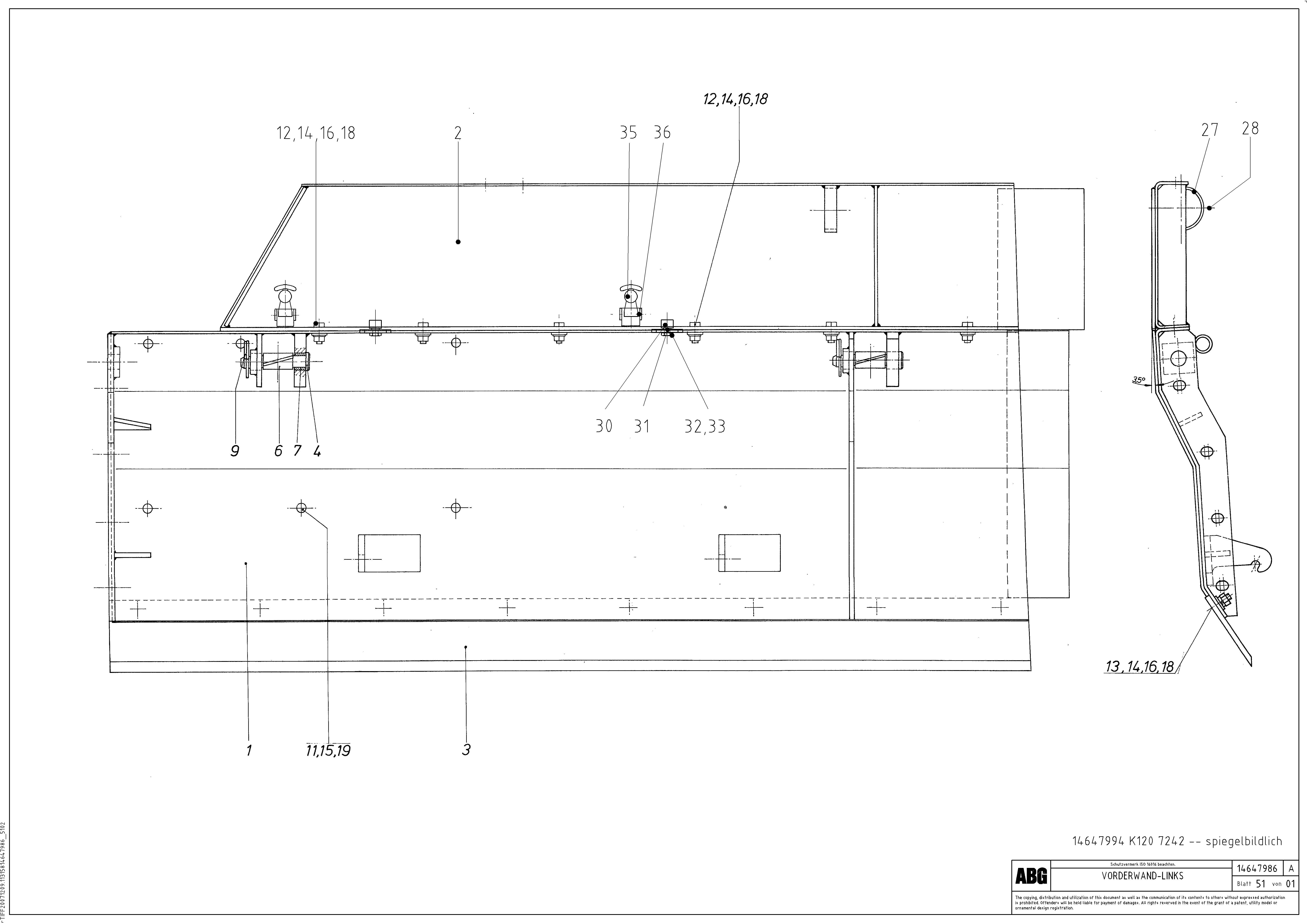 Seat frame RM/VOE14648091 VOLVO