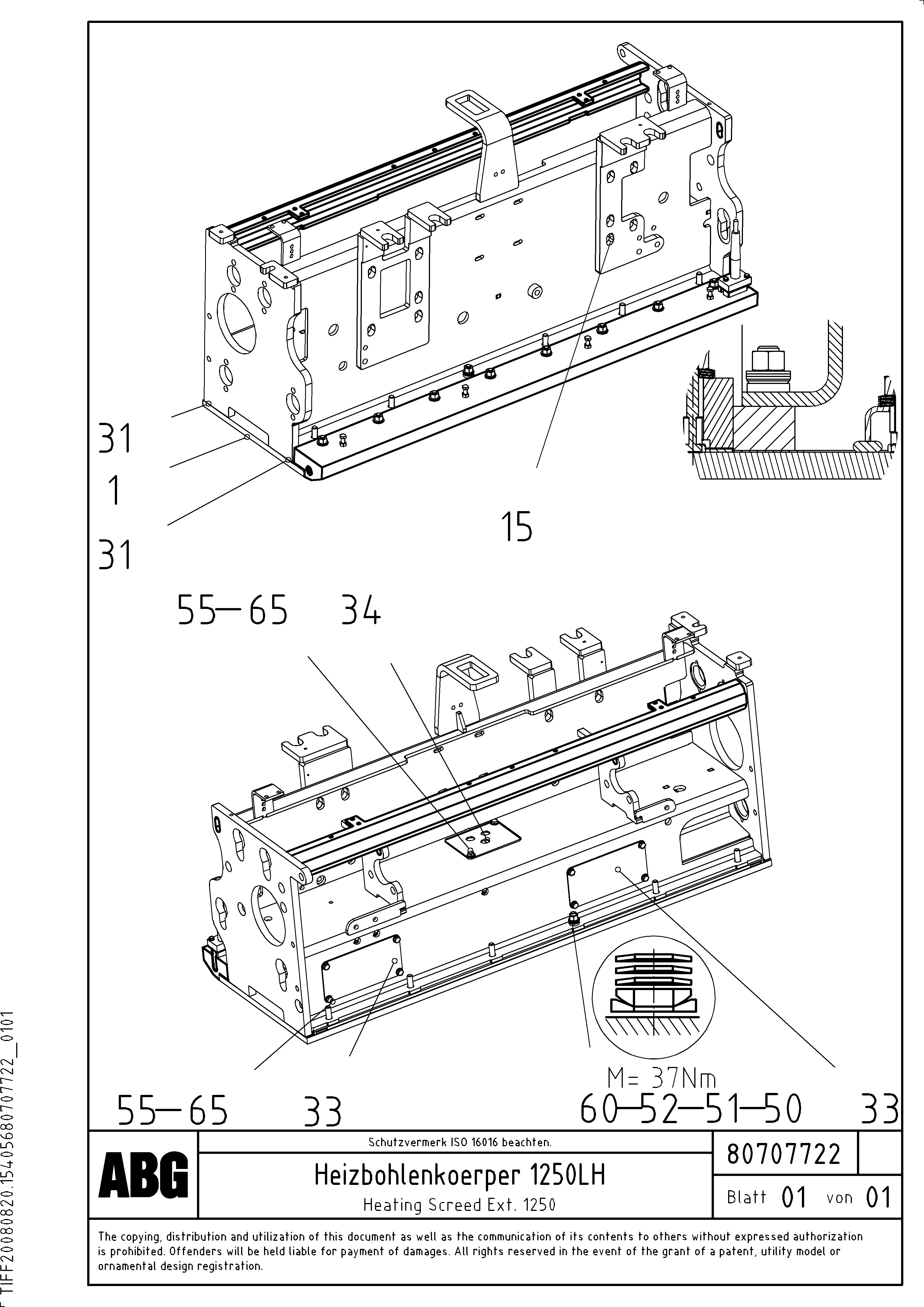 Screed RM80707722 VOLVO
