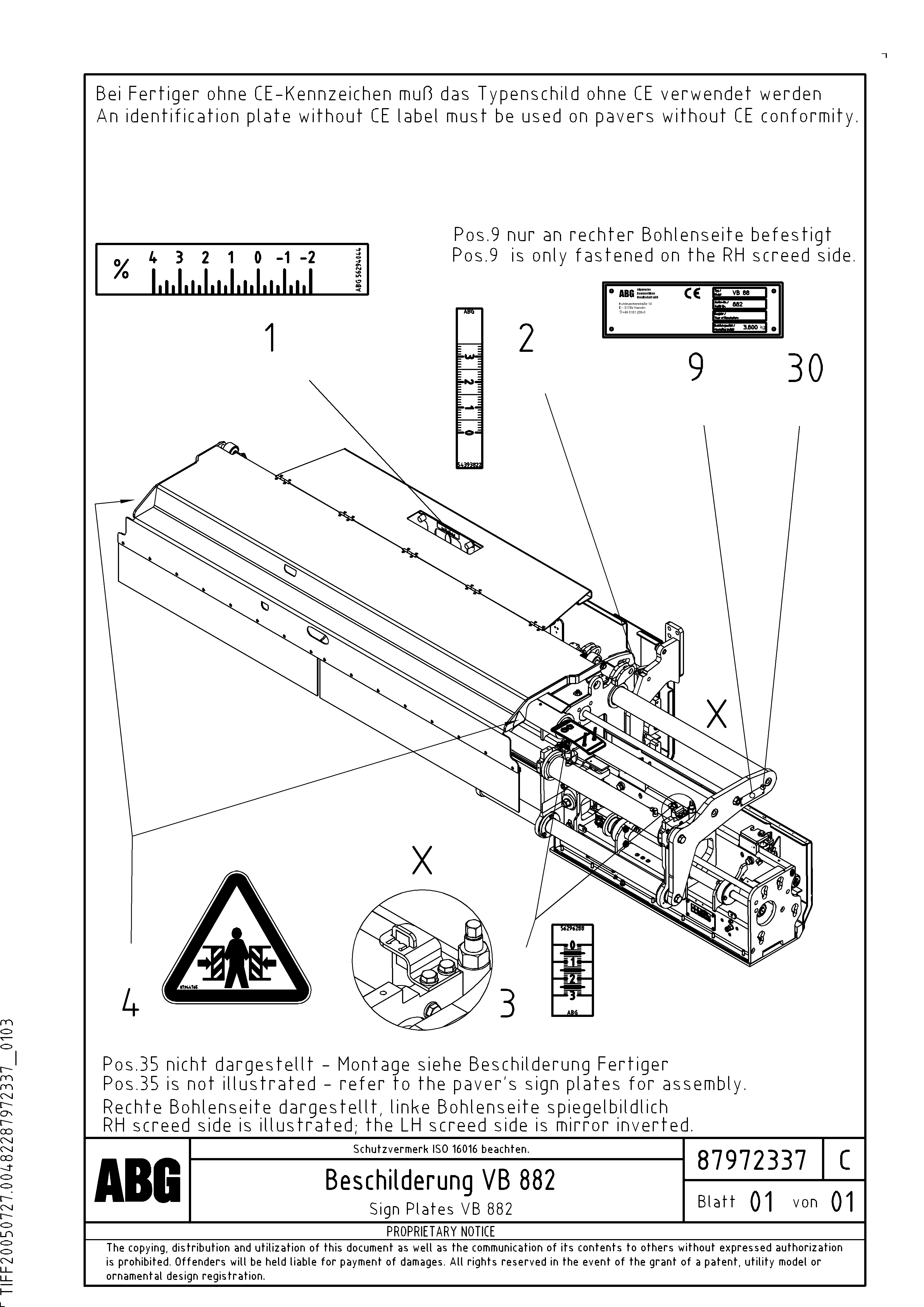Angled plate RM87972345 VOLVO