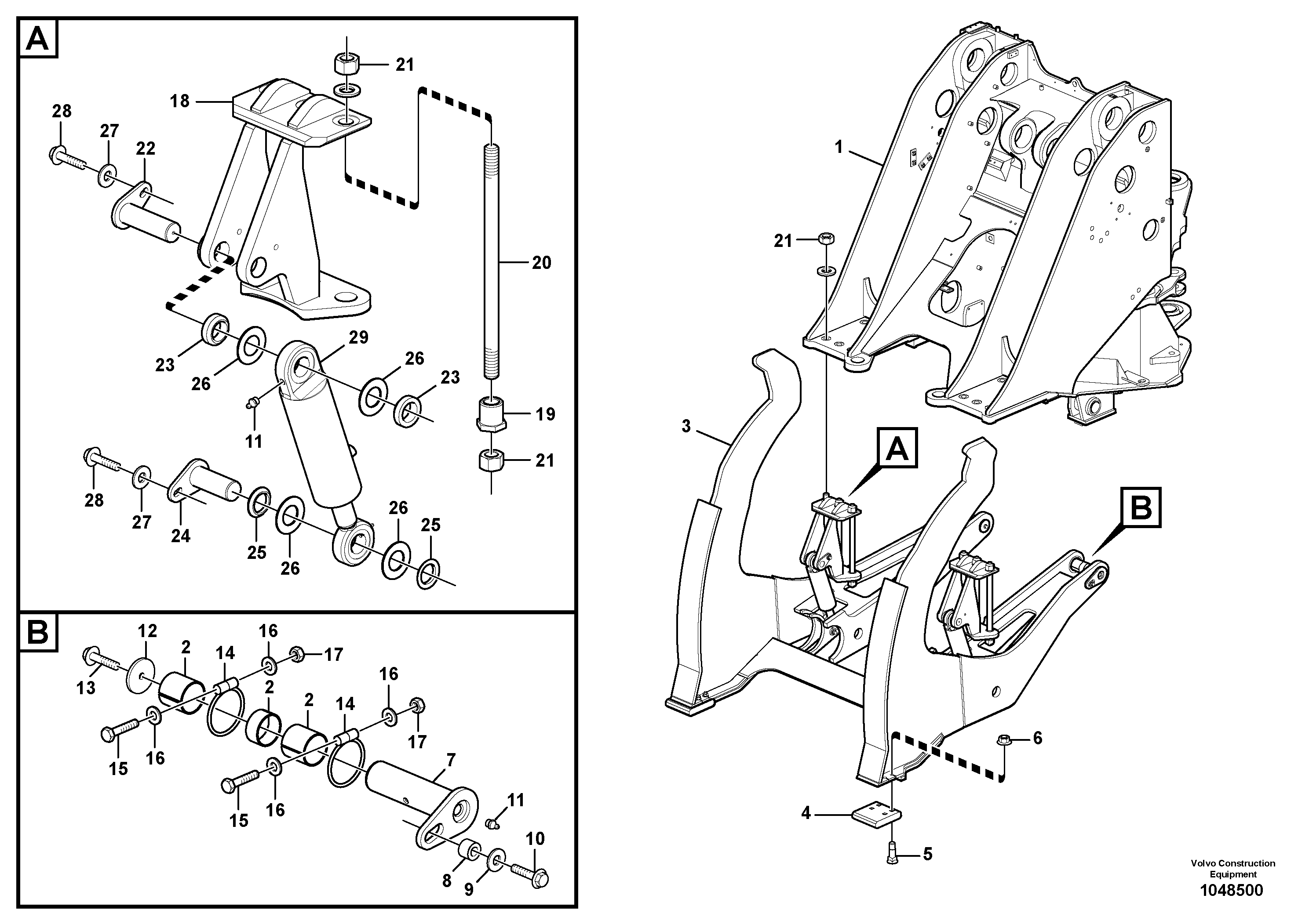 Frame, Rear, Lh VOE11438979 VOLVO
