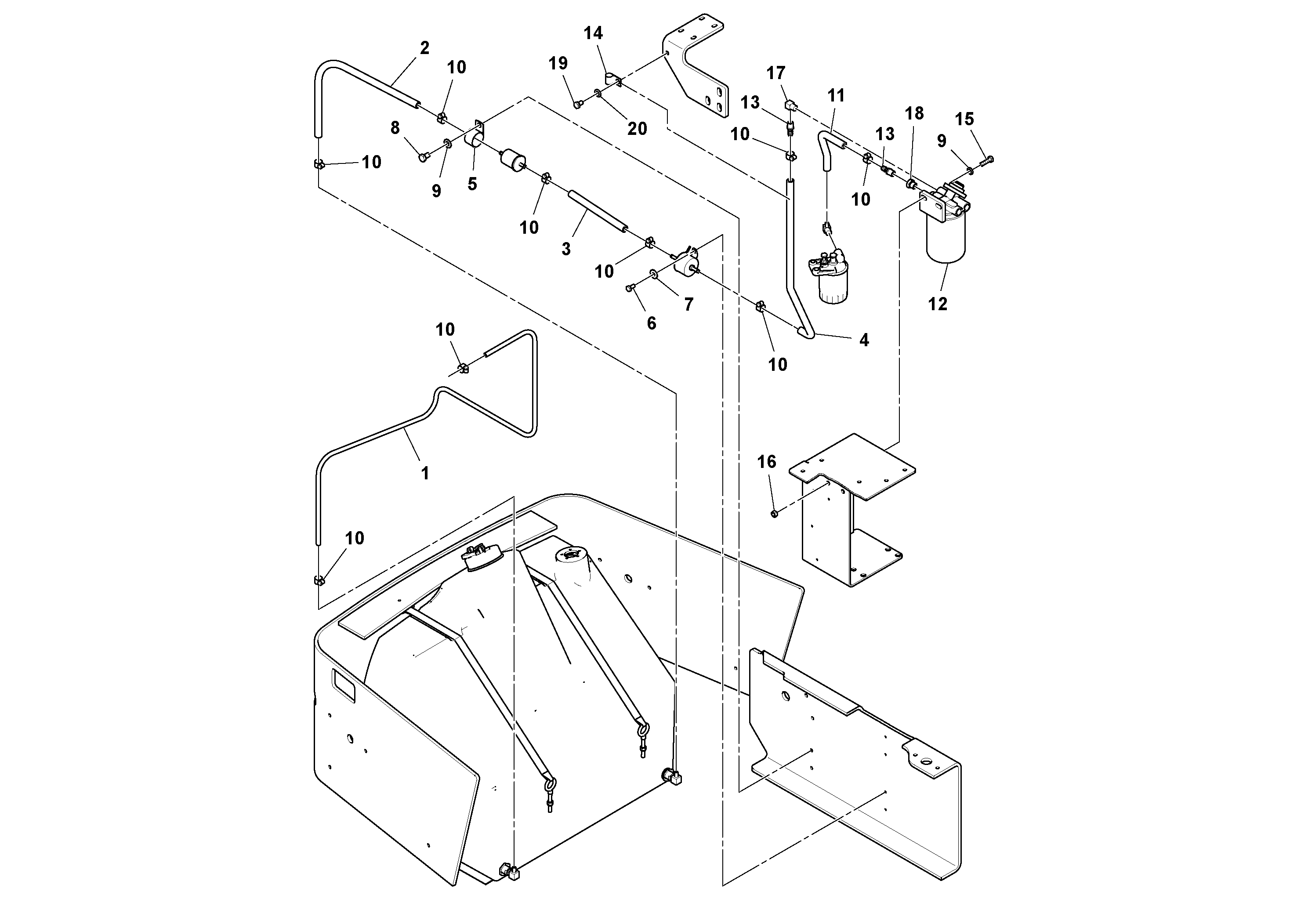 Fuel pipes, RM95098760 VOLVO