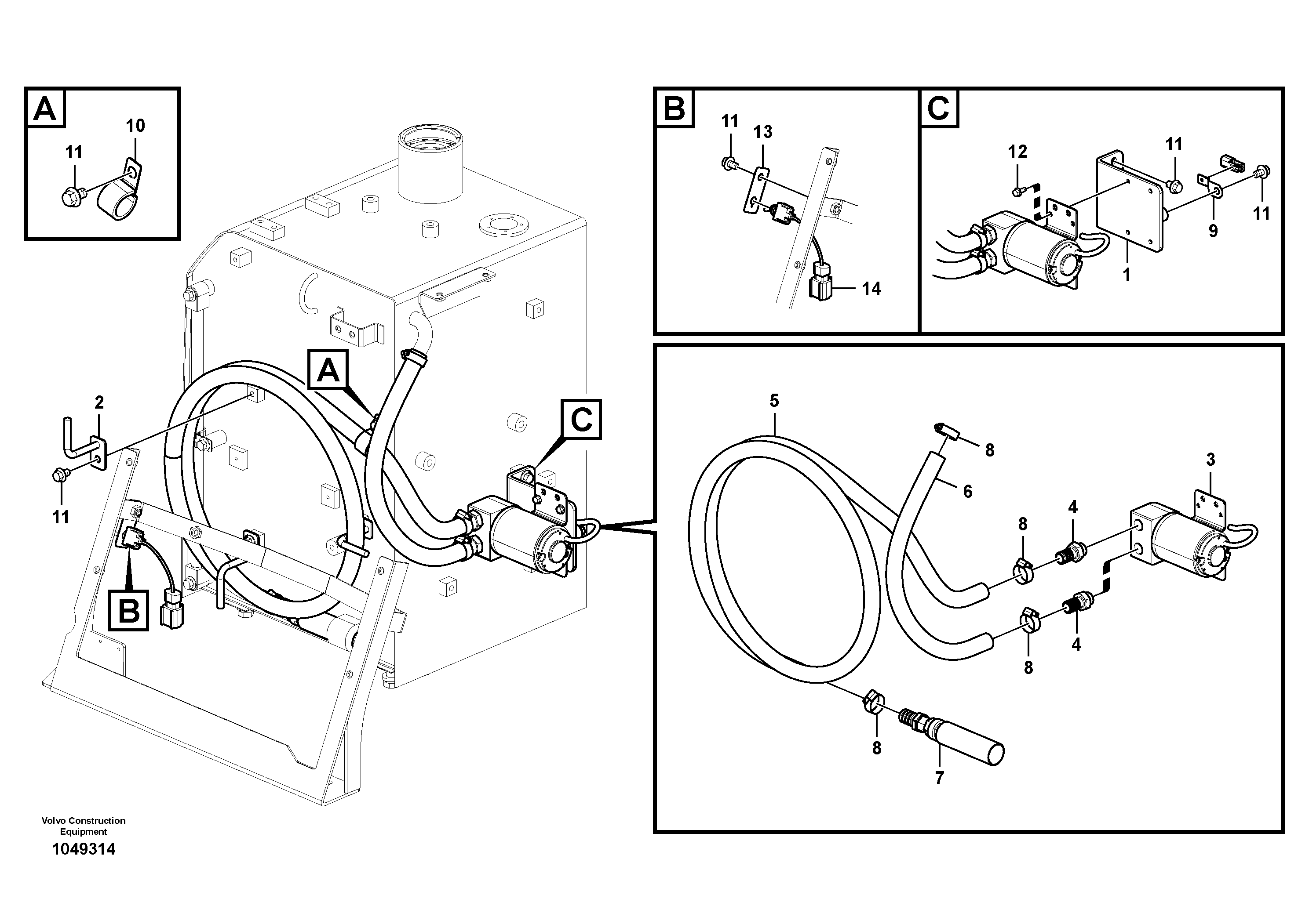 Side plate, left VOE14701757 VOLVO