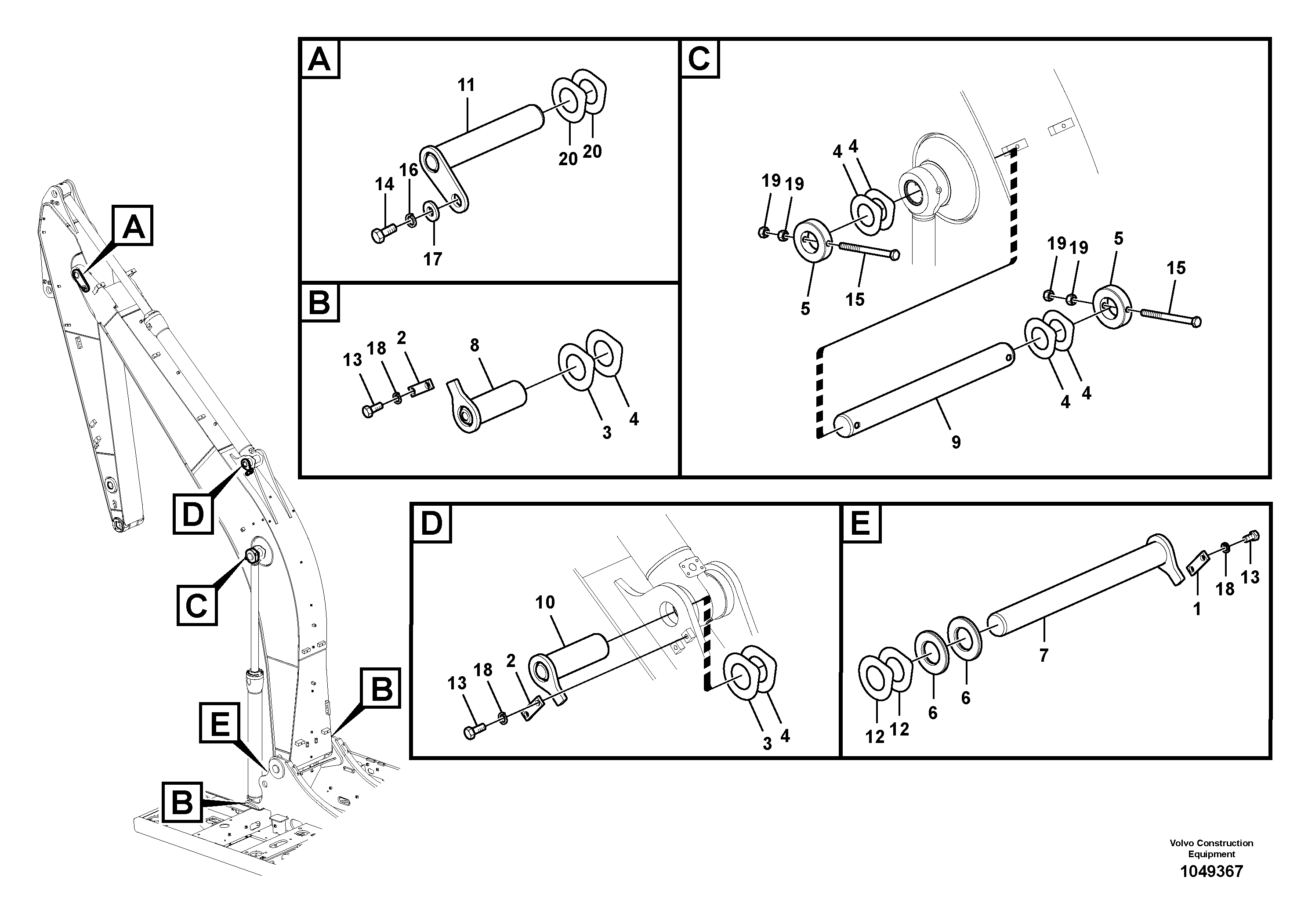 Tilt bearing VOE60110391 VOLVO