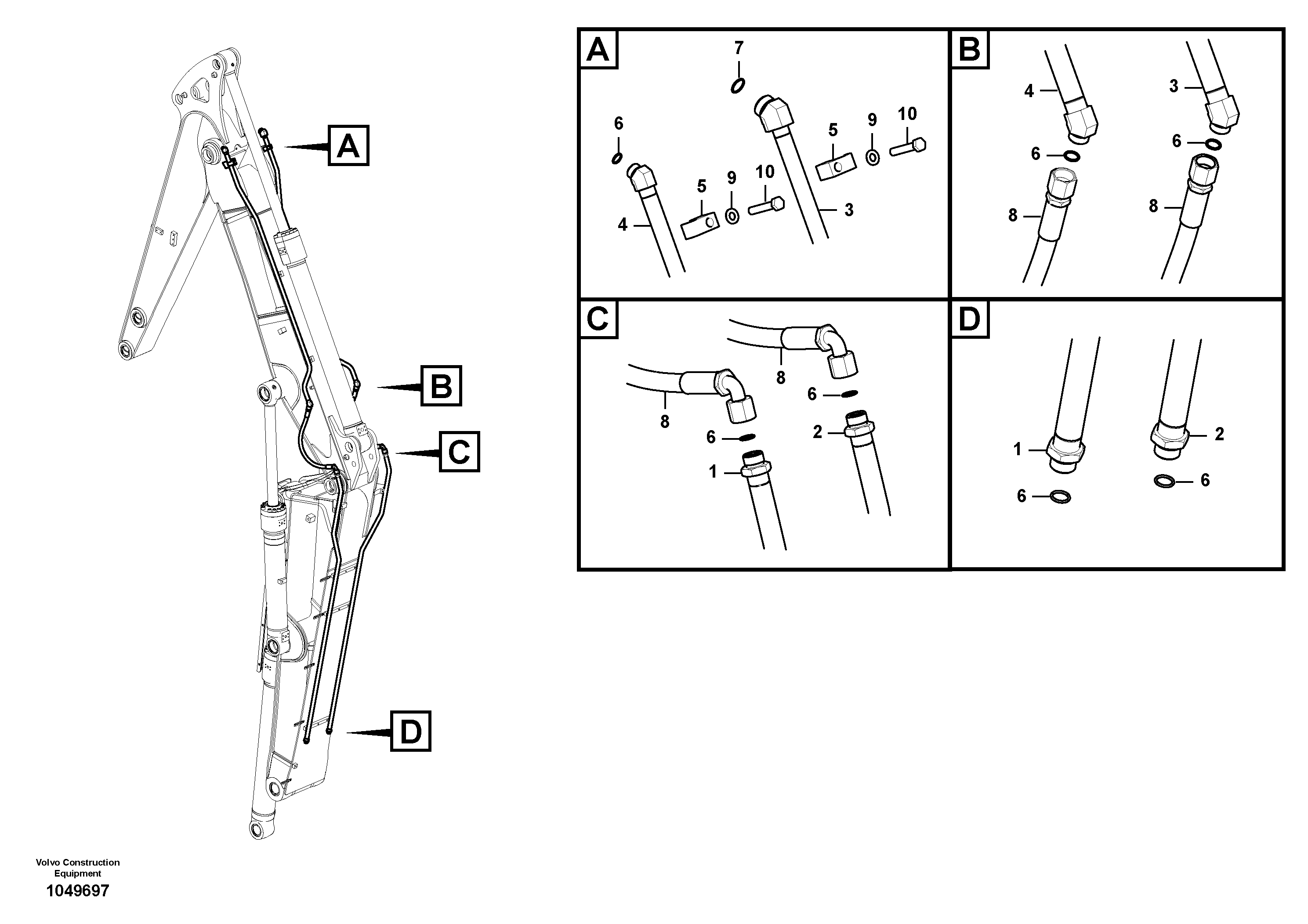 Mounting rail VOE60112554 VOLVO