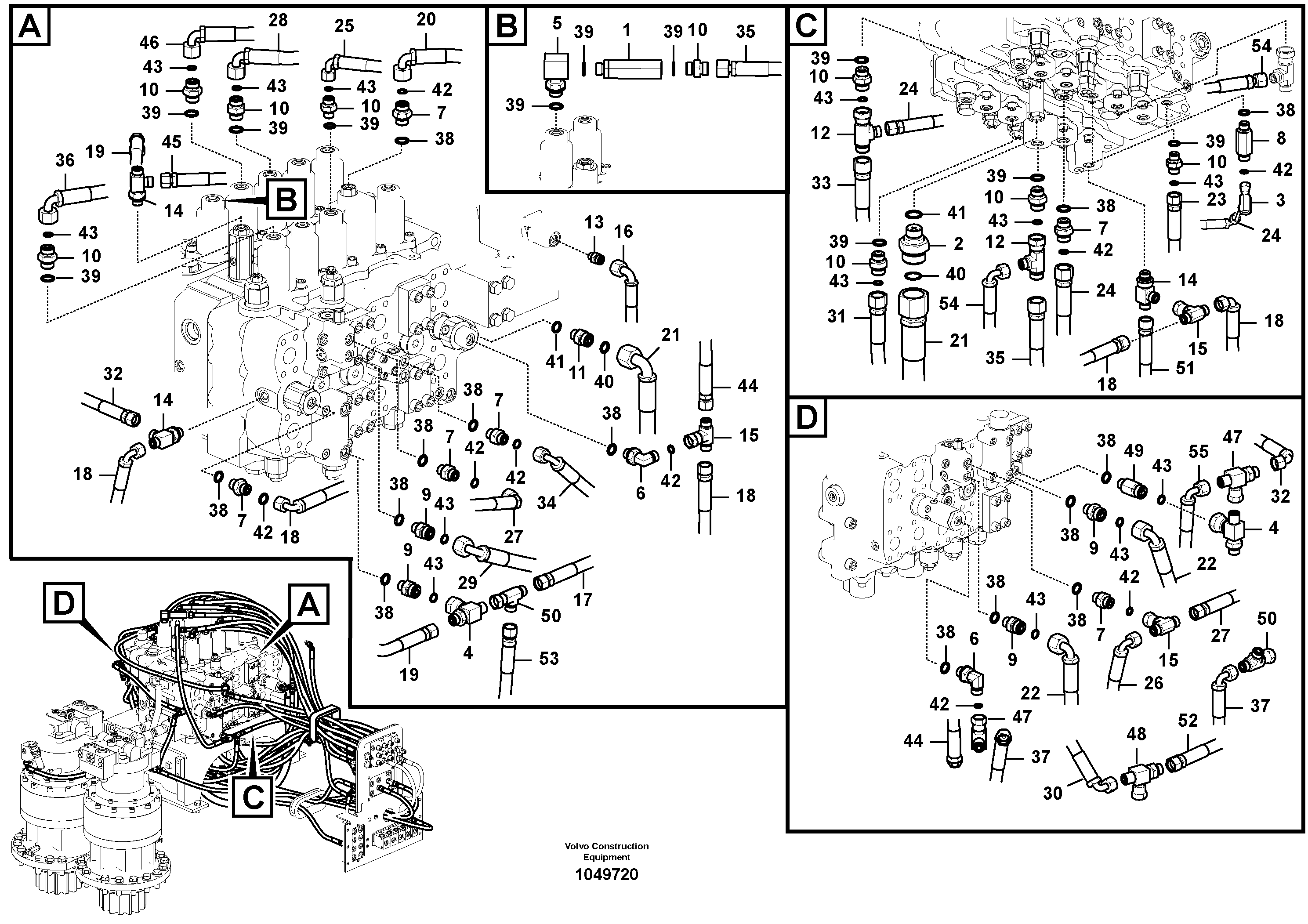 Fuel pipes, VOE14620865 VOLVO