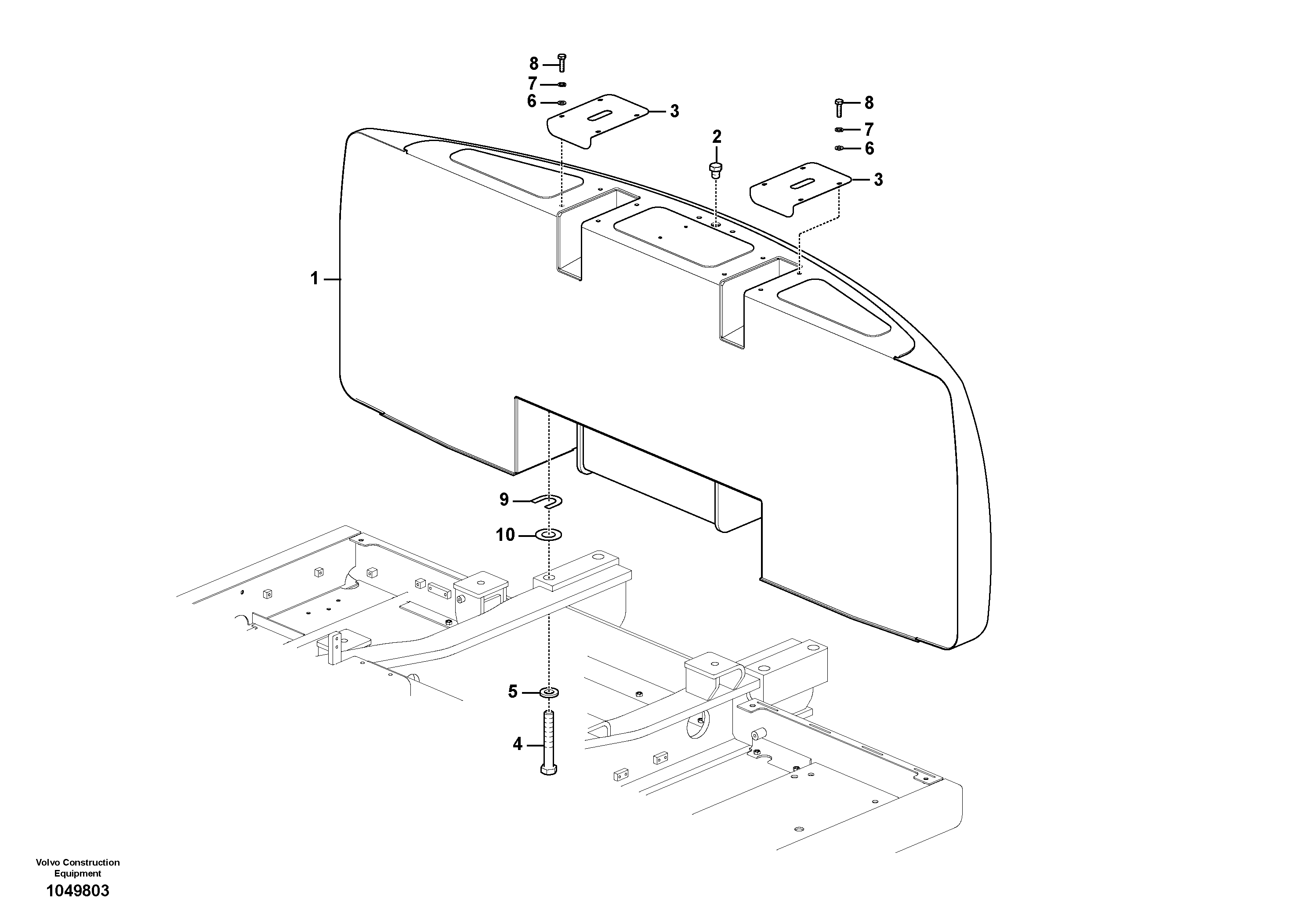 Mounting rail VOE60110019 VOLVO