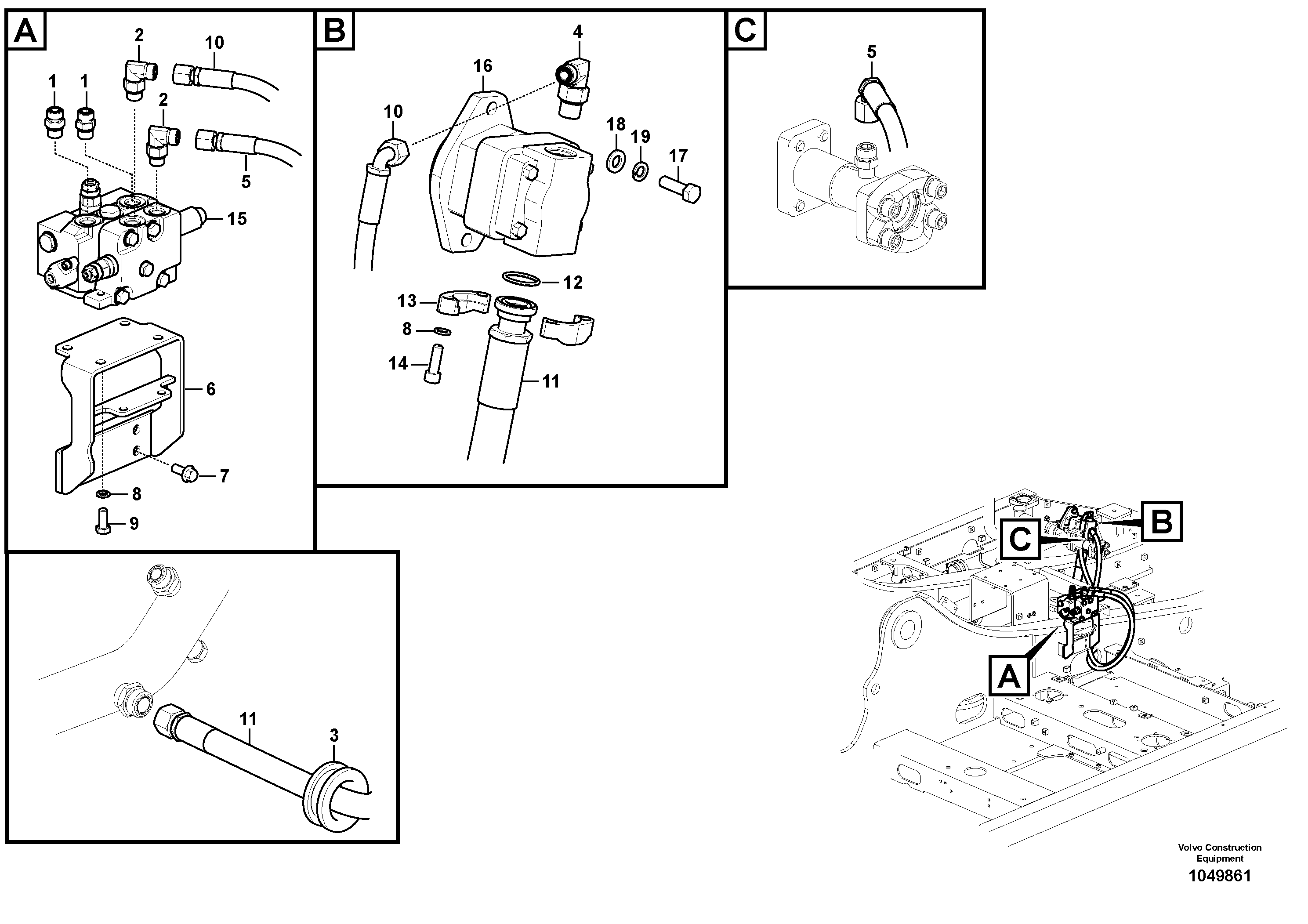 Timing gear casing VOE15800355 VOLVO