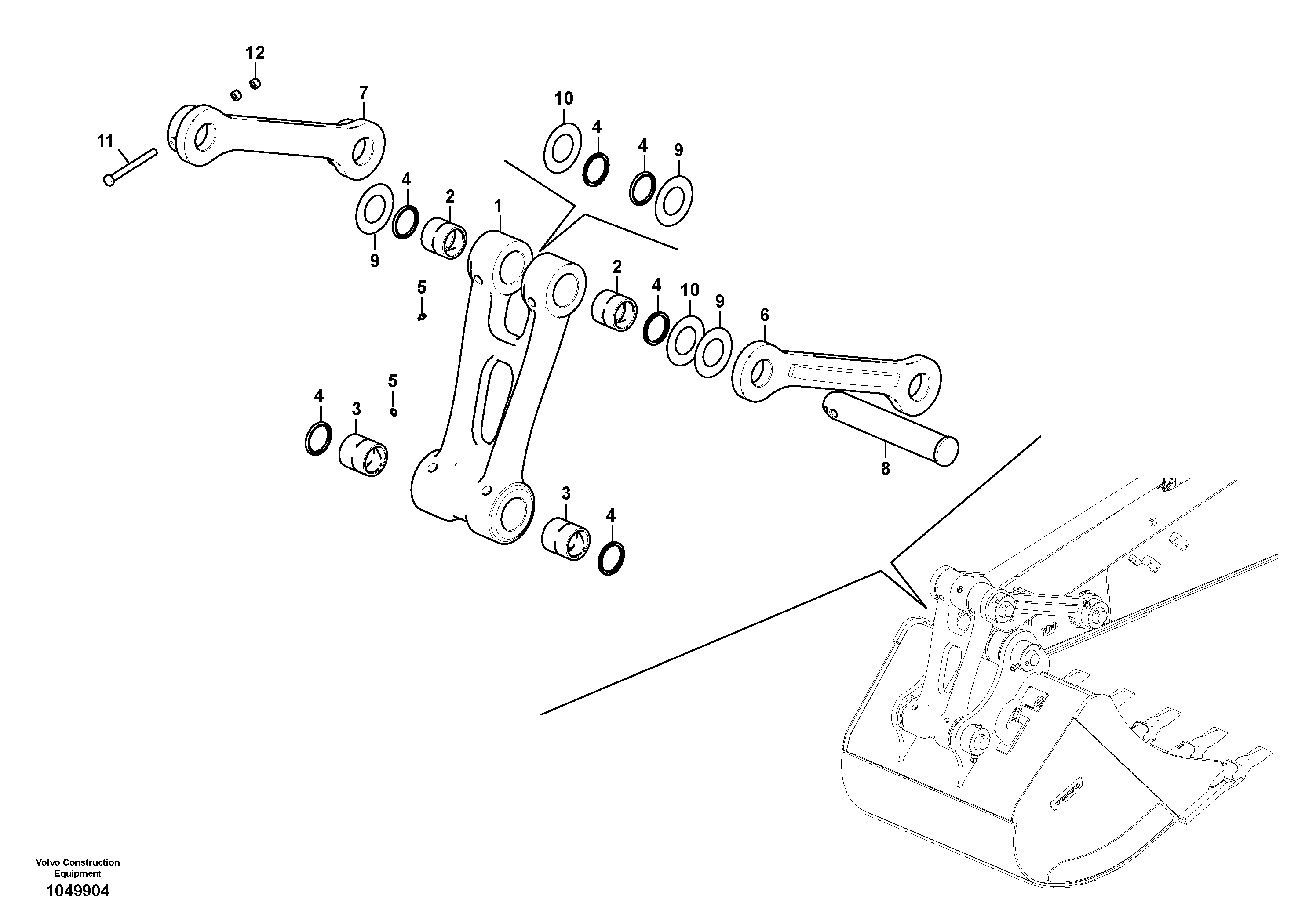 Connecting Rod VOE14615812 VOLVO