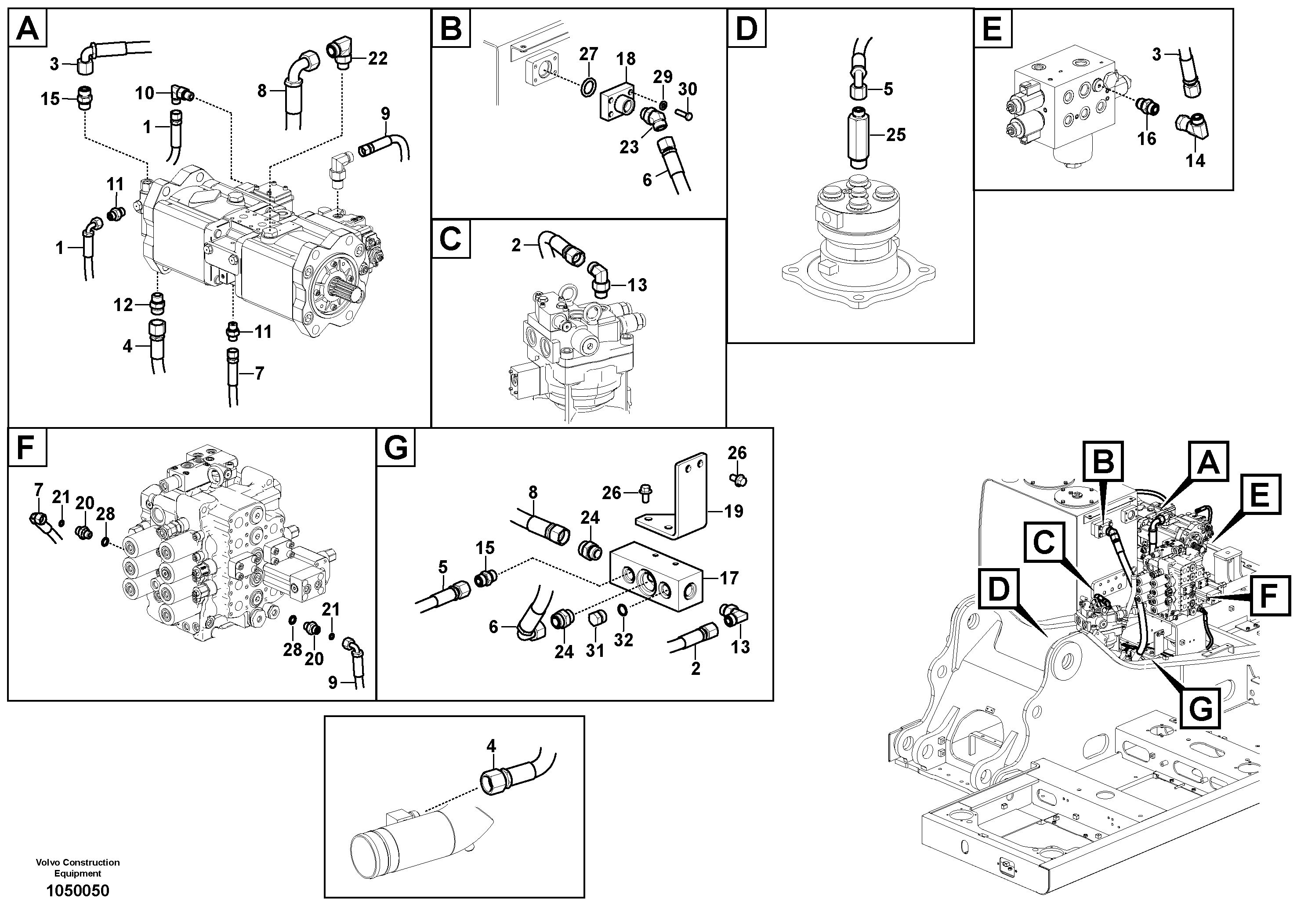 Hose assembly VOE15801059 VOLVO