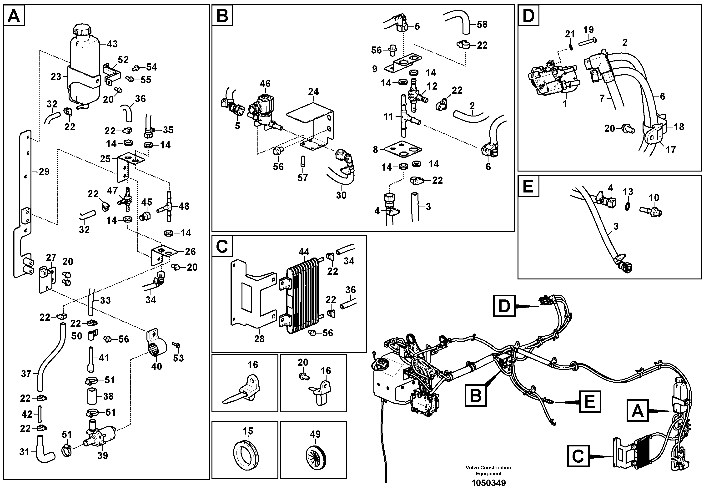 Seat frame RM/VOE14722326 VOLVO