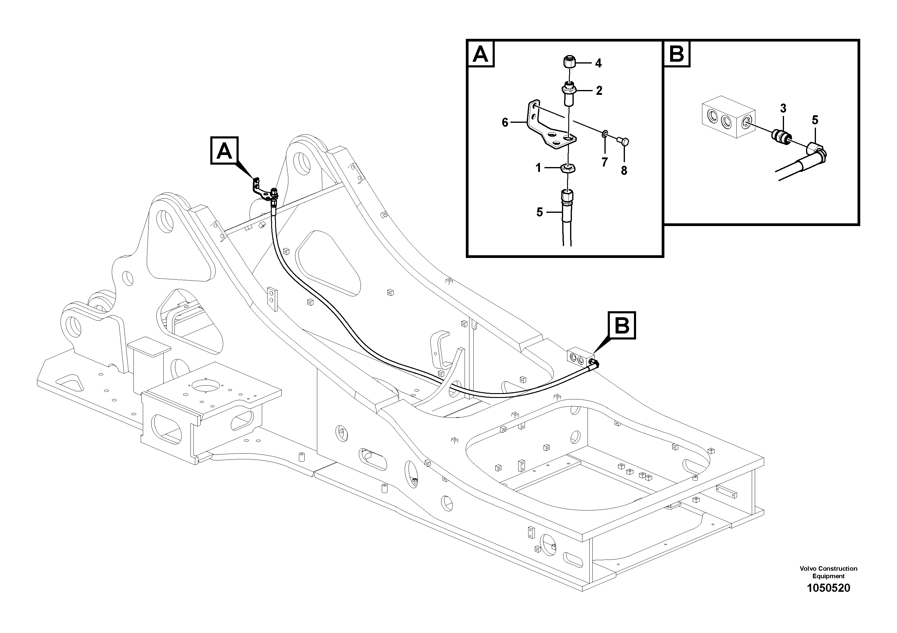 Seat frame VOE14710582 VOLVO