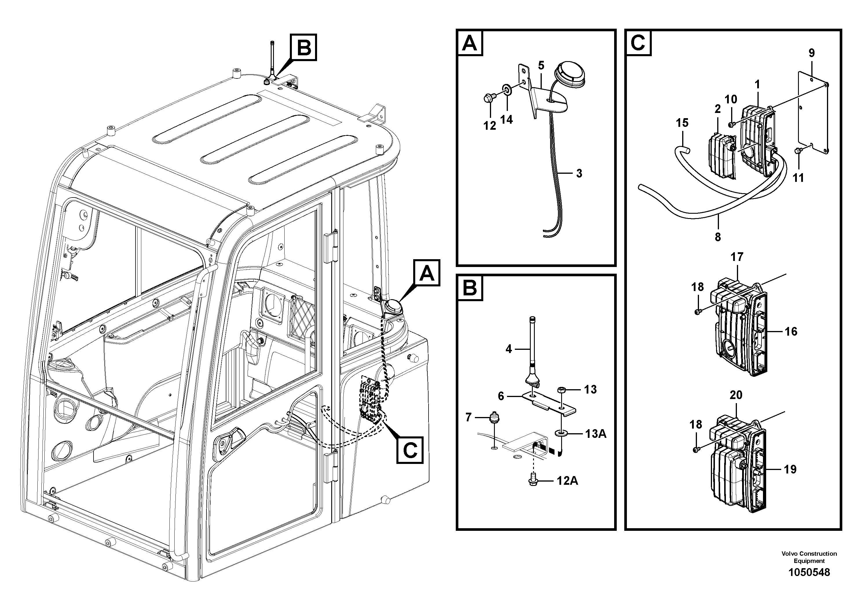 Seat frame VOE14601082 VOLVO
