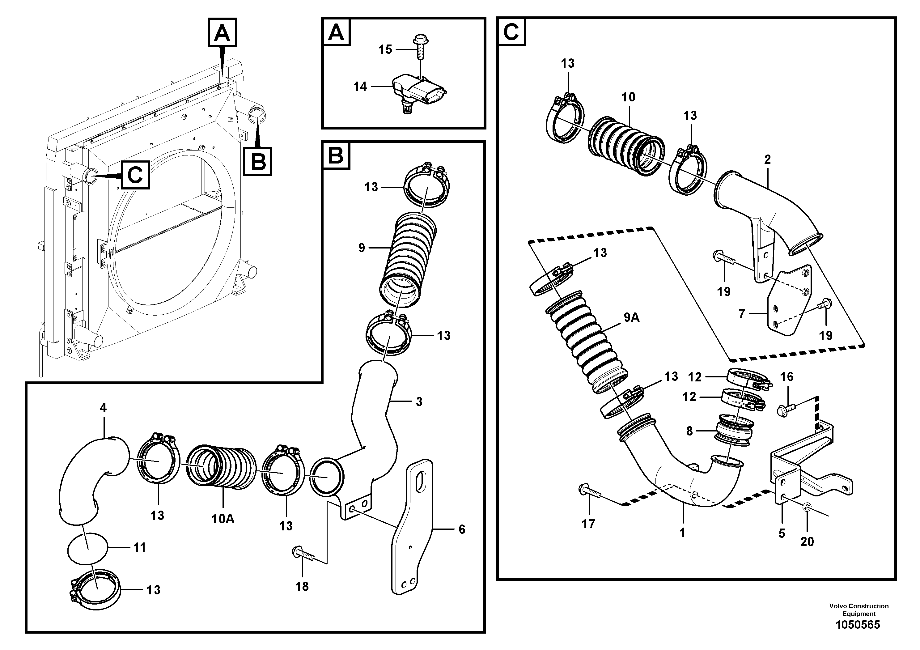Seat frame VOE14638136 VOLVO
