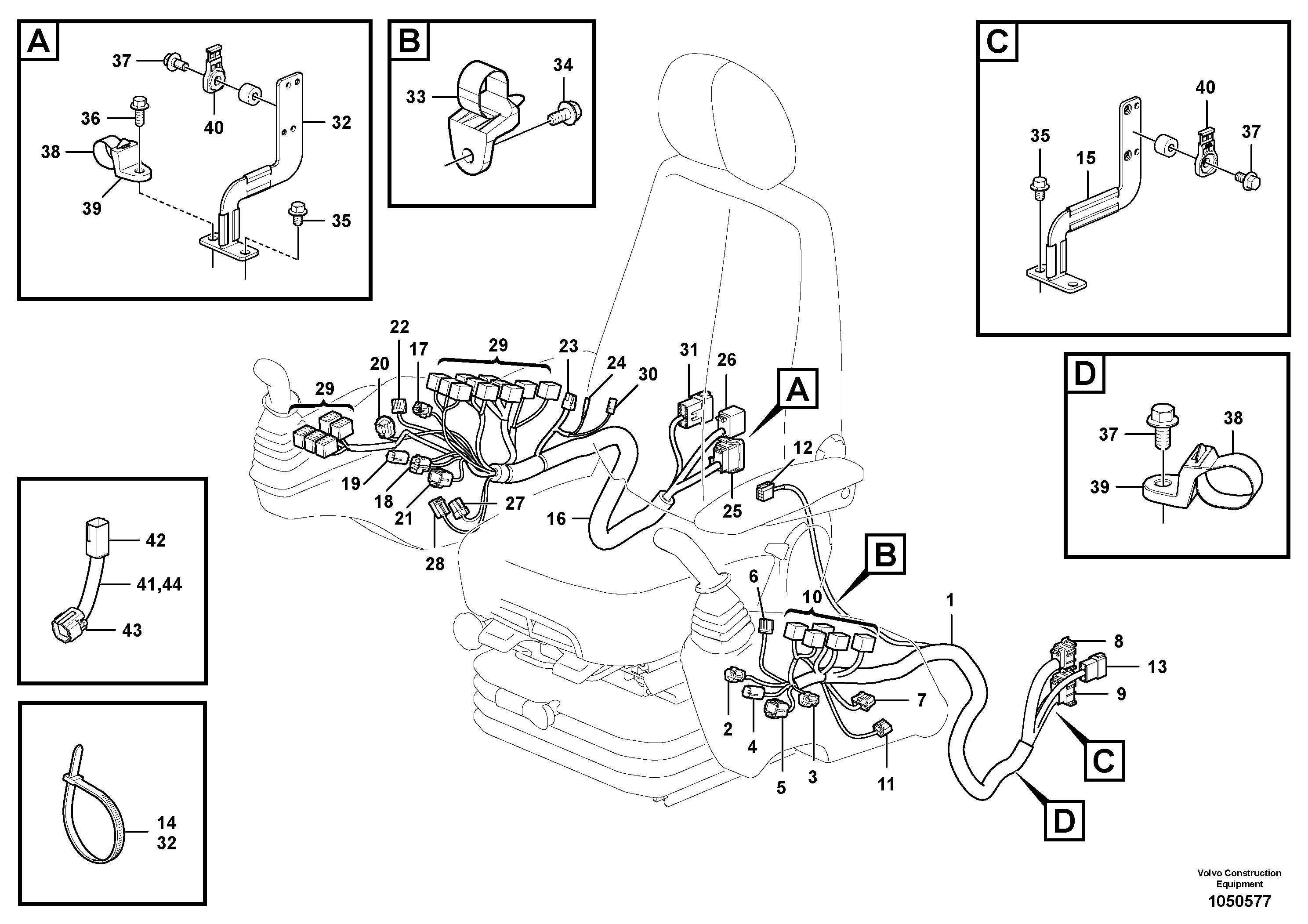 Seat frame VOE14636136 VOLVO
