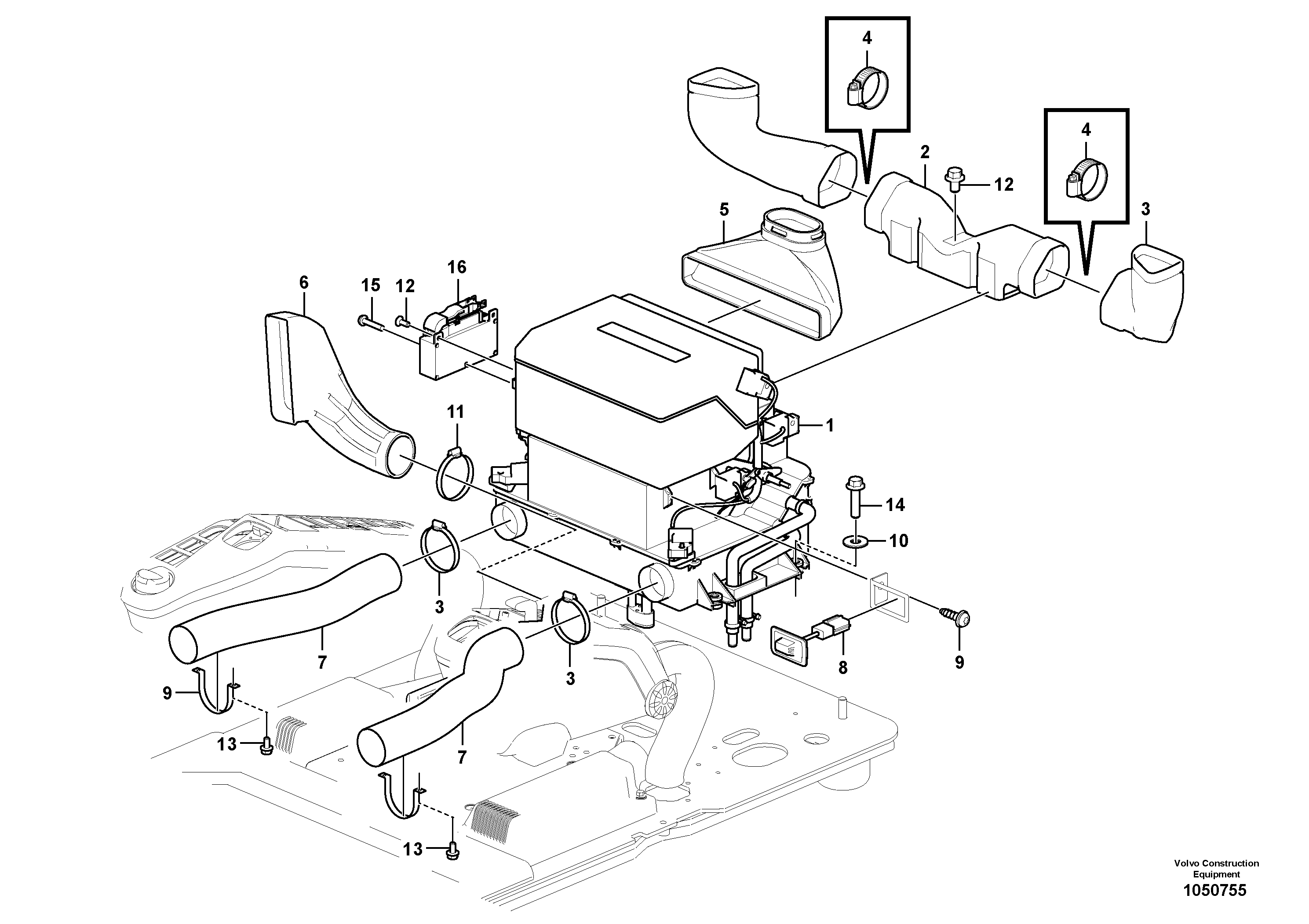 Extendible dipper Cylinder VOE14726892 VOLVO