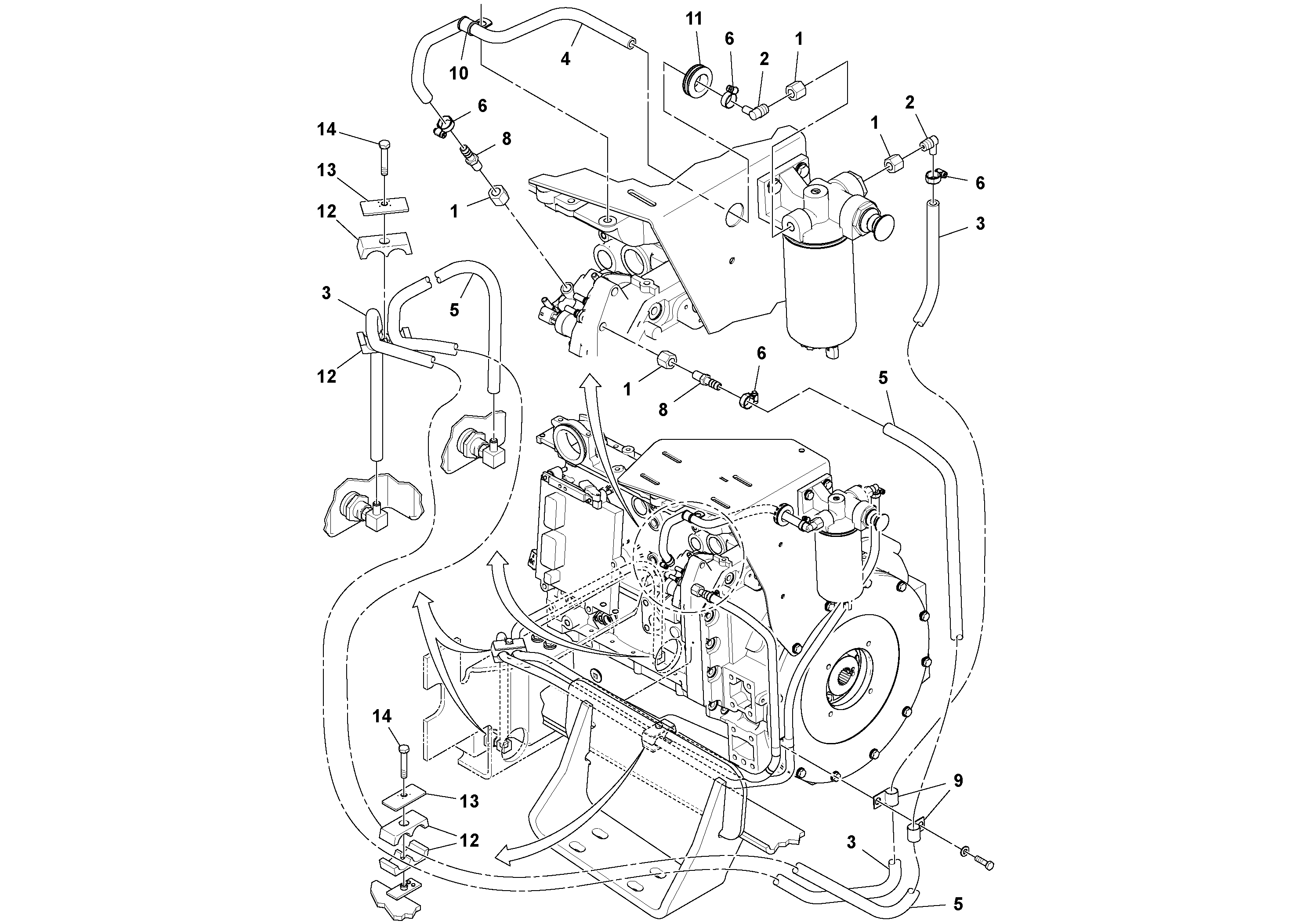 Timing gear casing RM43830355 VOLVO