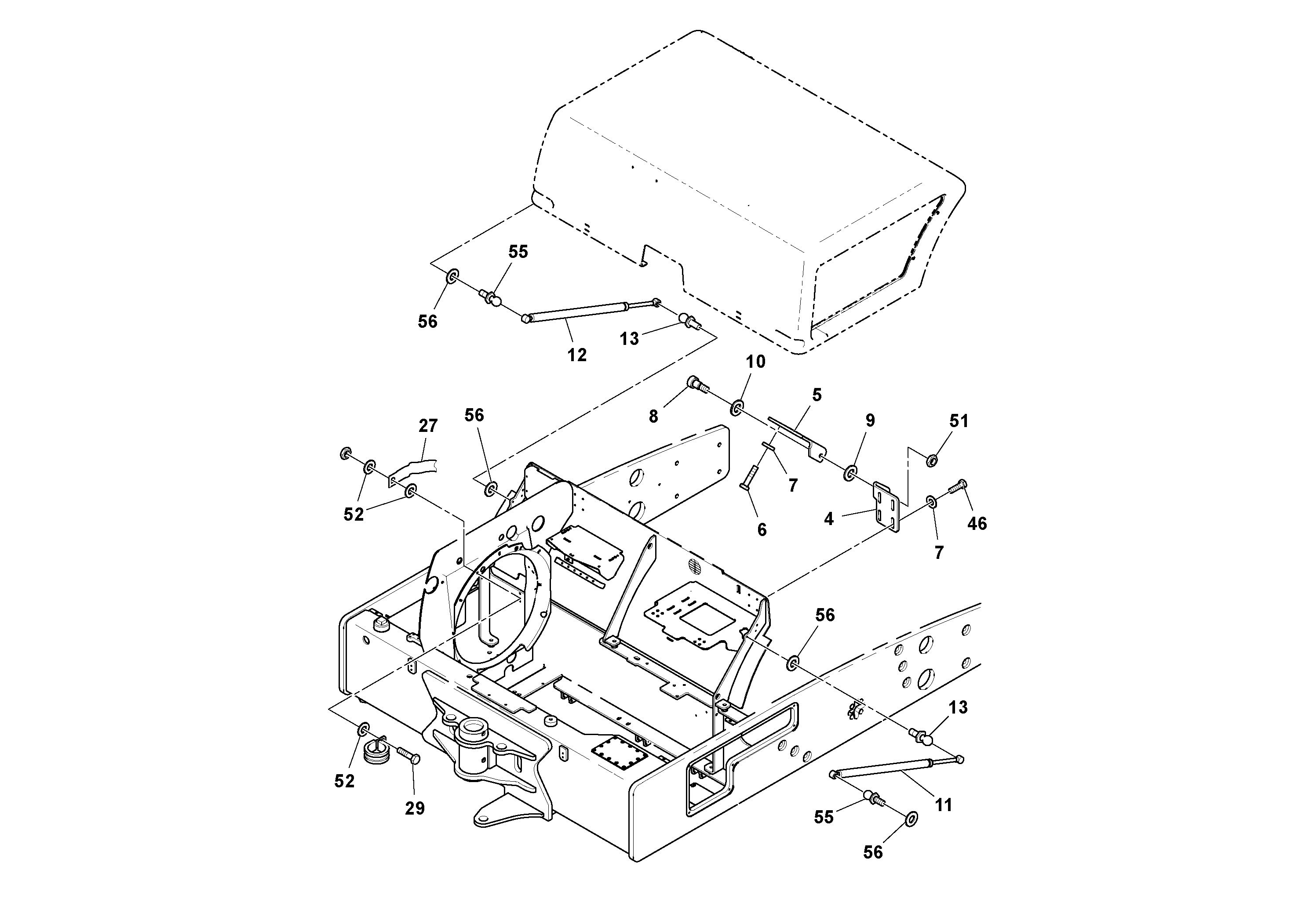 Seat frame RM13351895 VOLVO