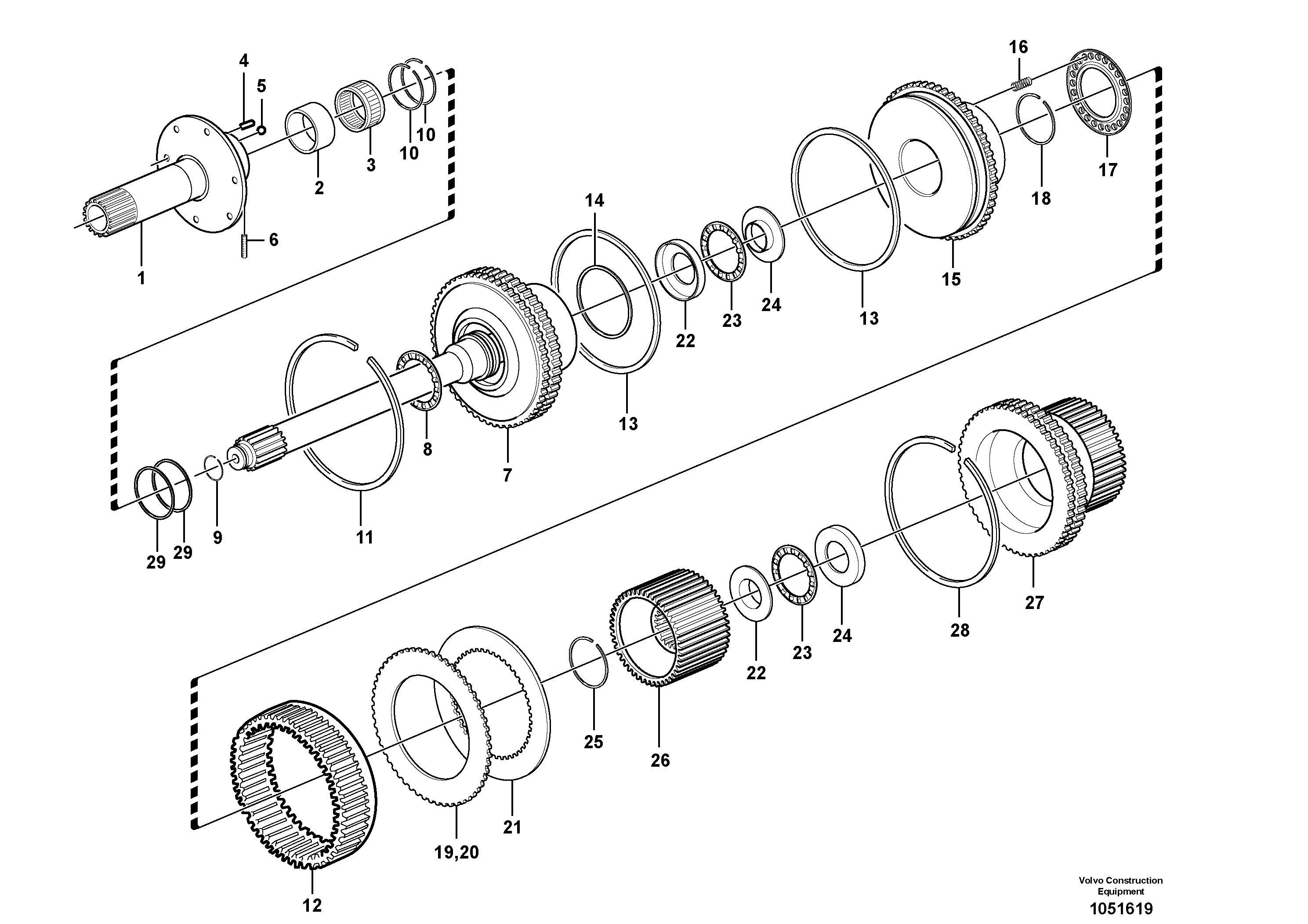 Flange nut VOE17269323 VOLVO