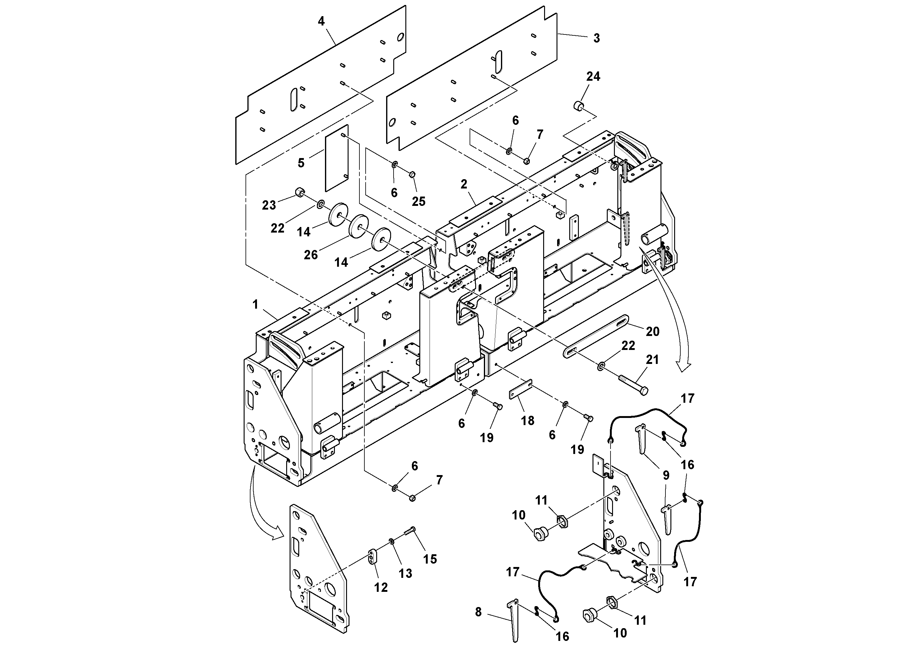 Mounting rail RM96705678 VOLVO