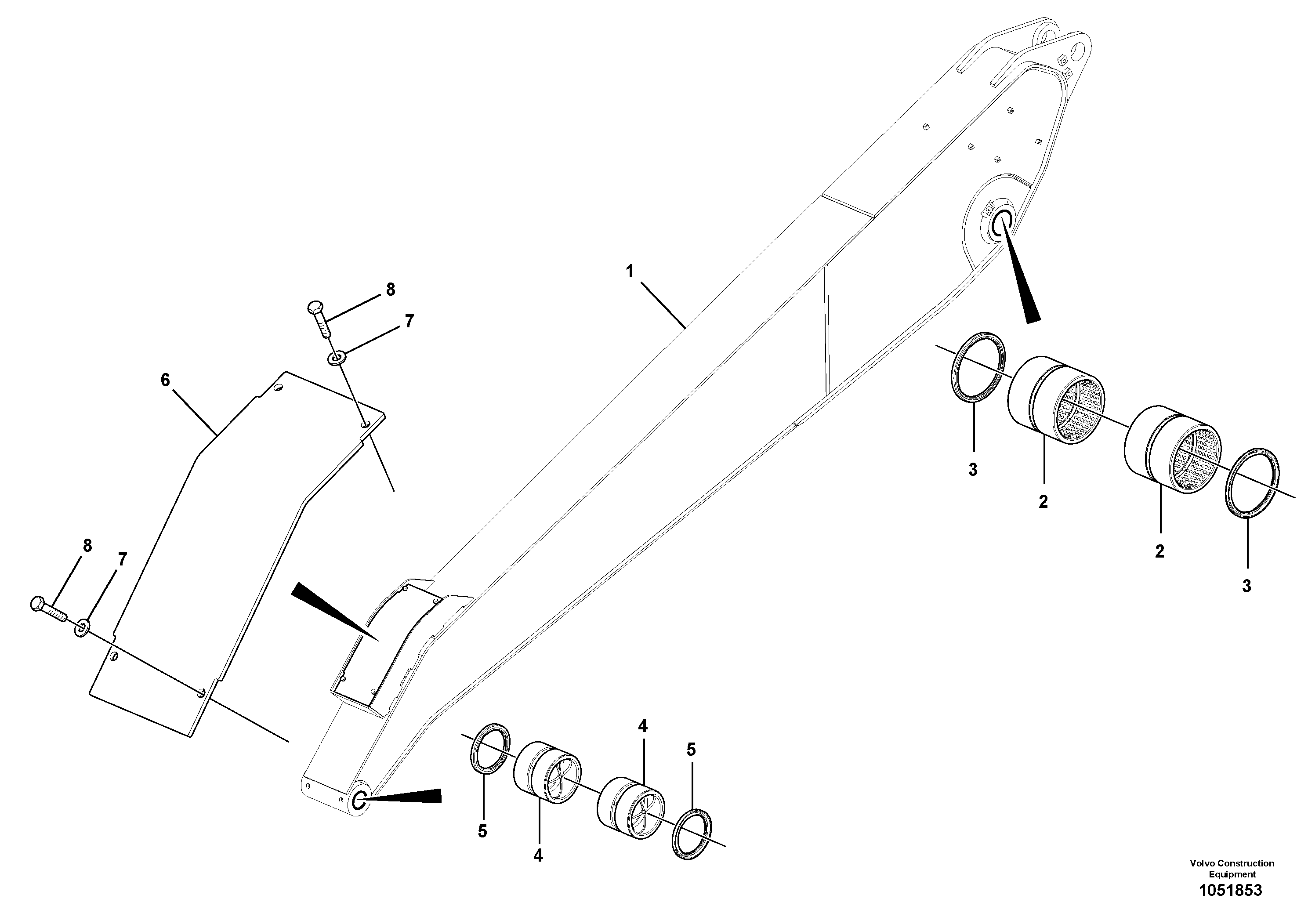Tilt bearing VOE60111645 VOLVO