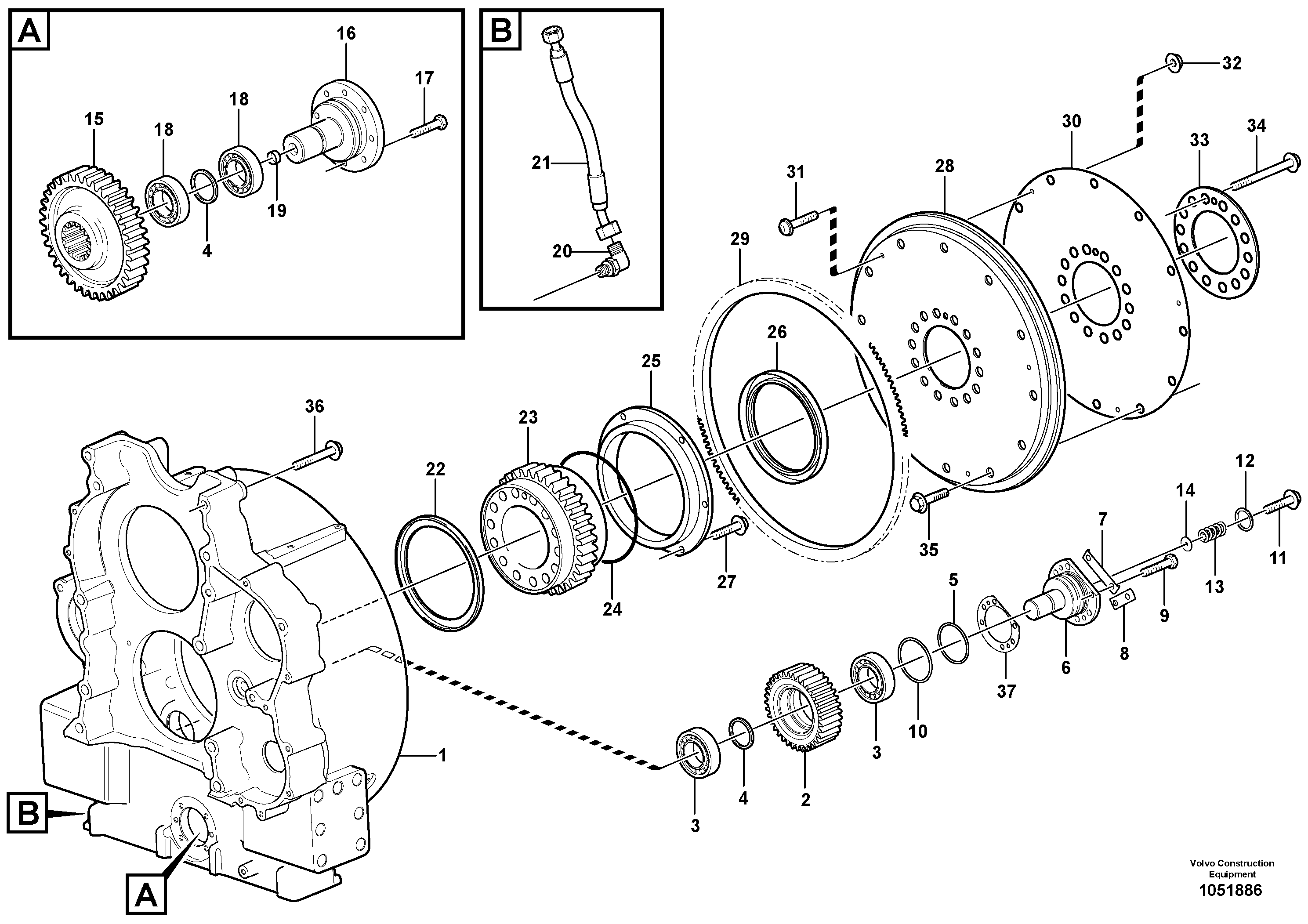 Valve Ass. For Slew VOE11129296 VOLVO
