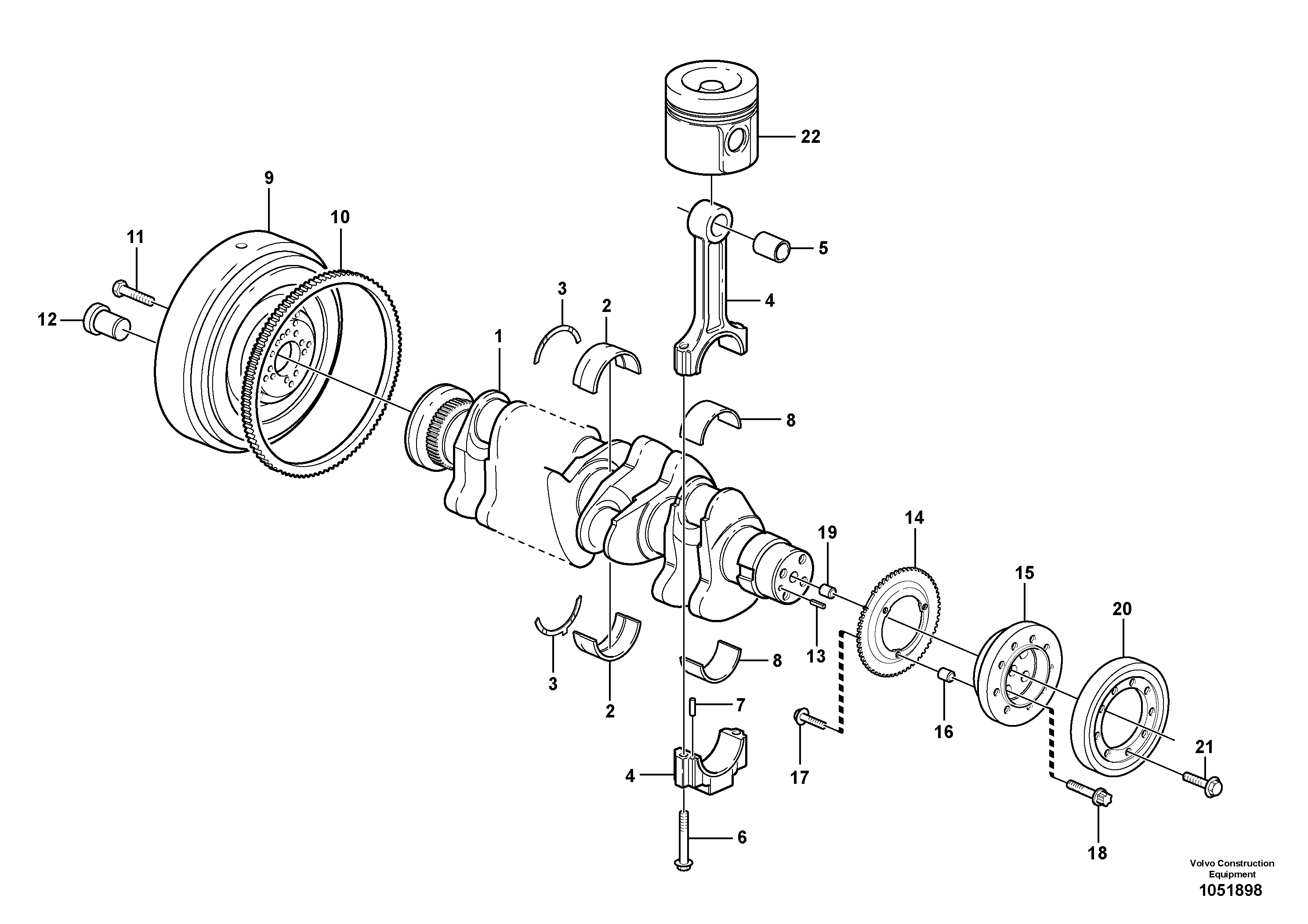 V-belt Pulley VOE20850171 VOLVO