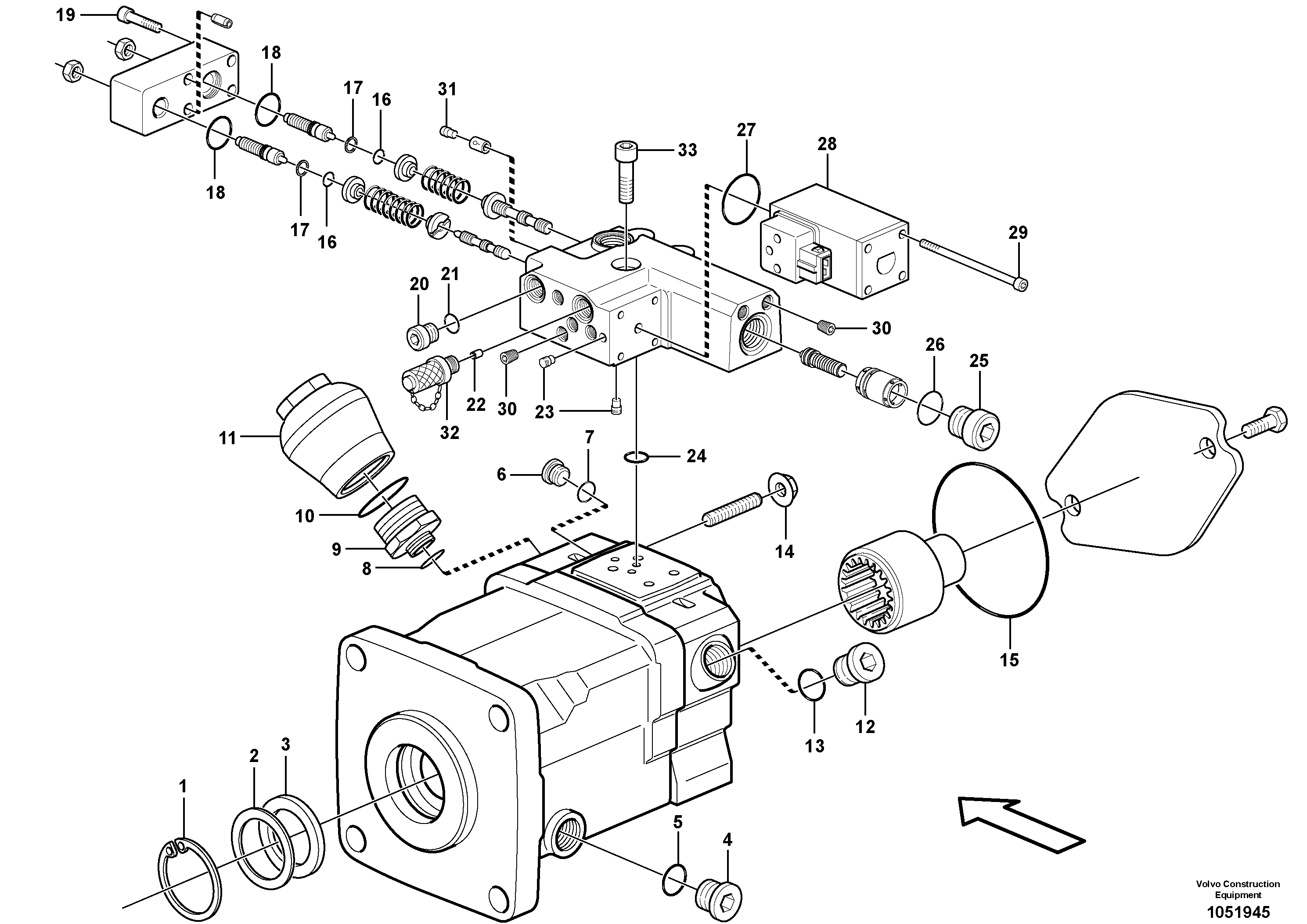Piston pump VOE15028913 VOLVO